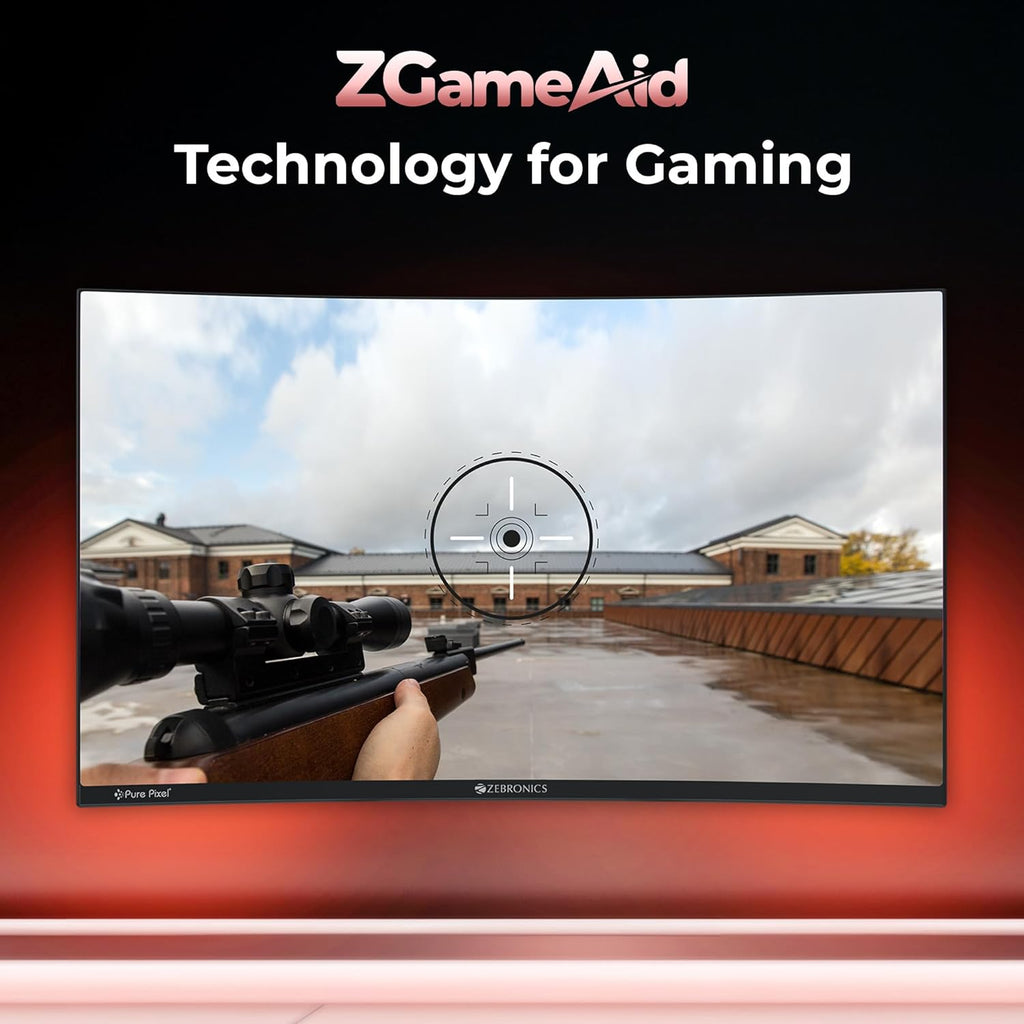 ZEBRONICS N32A 32"(80 cm) 1500R Curved Gaming Monitor, QHD 2560x1440, Antiglare, 300Nits, 180Hz, 1ms MPRT, HDR10, 99% sRGB | 92% DCI-P3, Adaptive Sync, 2 x DP | 2 x HDMI | 1 x 3.5mm