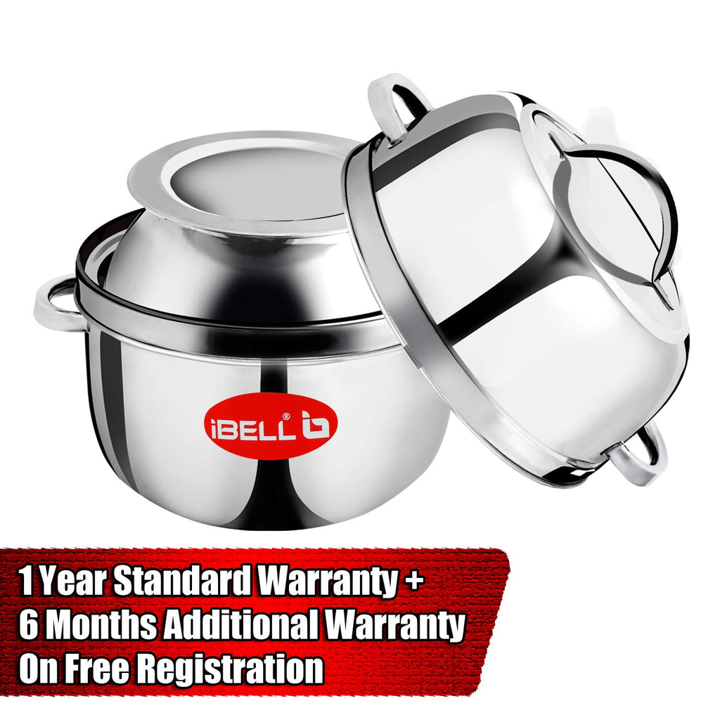 iBELL Stainless Steel Steam Pot, 1.5 Kilogram, Thermal Rice Cooker With Rubber Gasket (Induction Based Pot) Silver