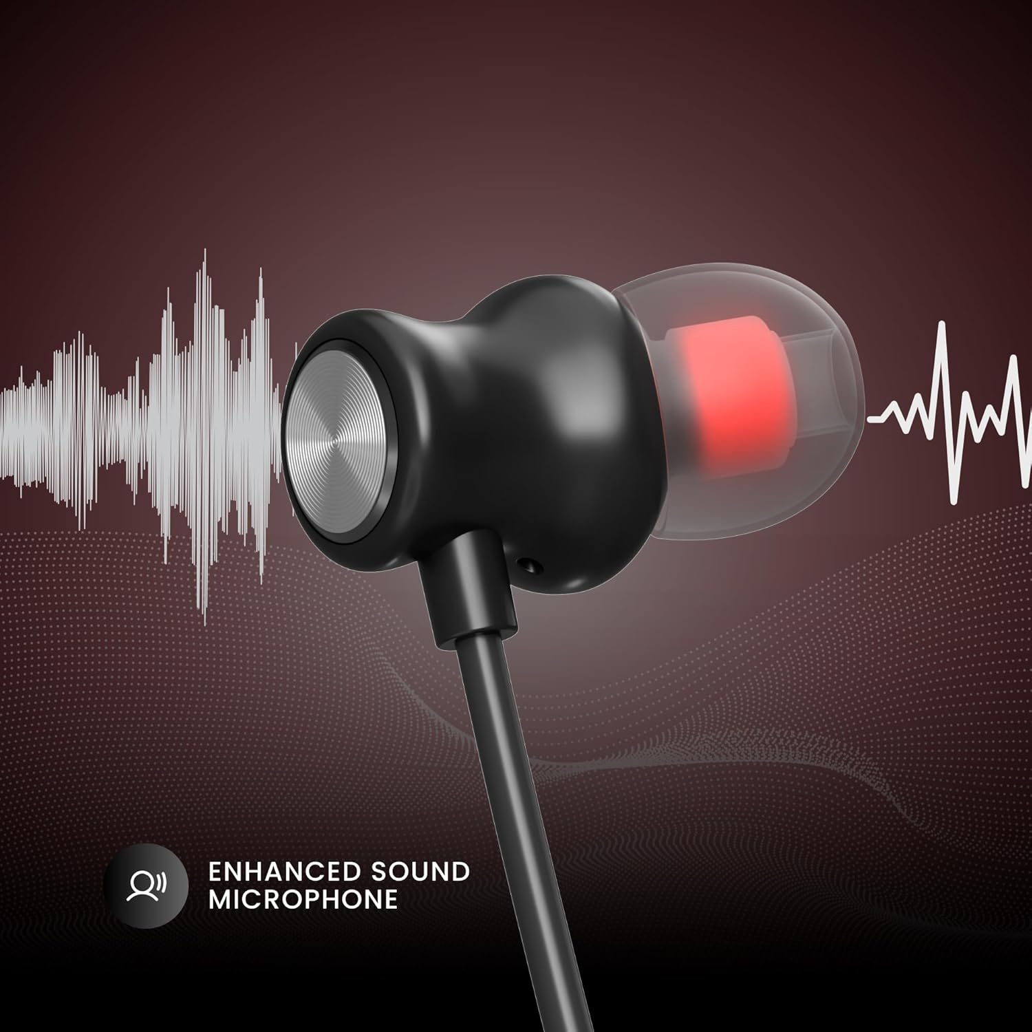 OOGE Tune 15 Wireless Neckband (Black) Bluetooth 5.3, Type-C Fast Charging, 2500h Standby, Magnetic Earbuds, Deep Bass Audio, Lightweight & Comfortable Fit, Sweatproof in-Ear Headphones