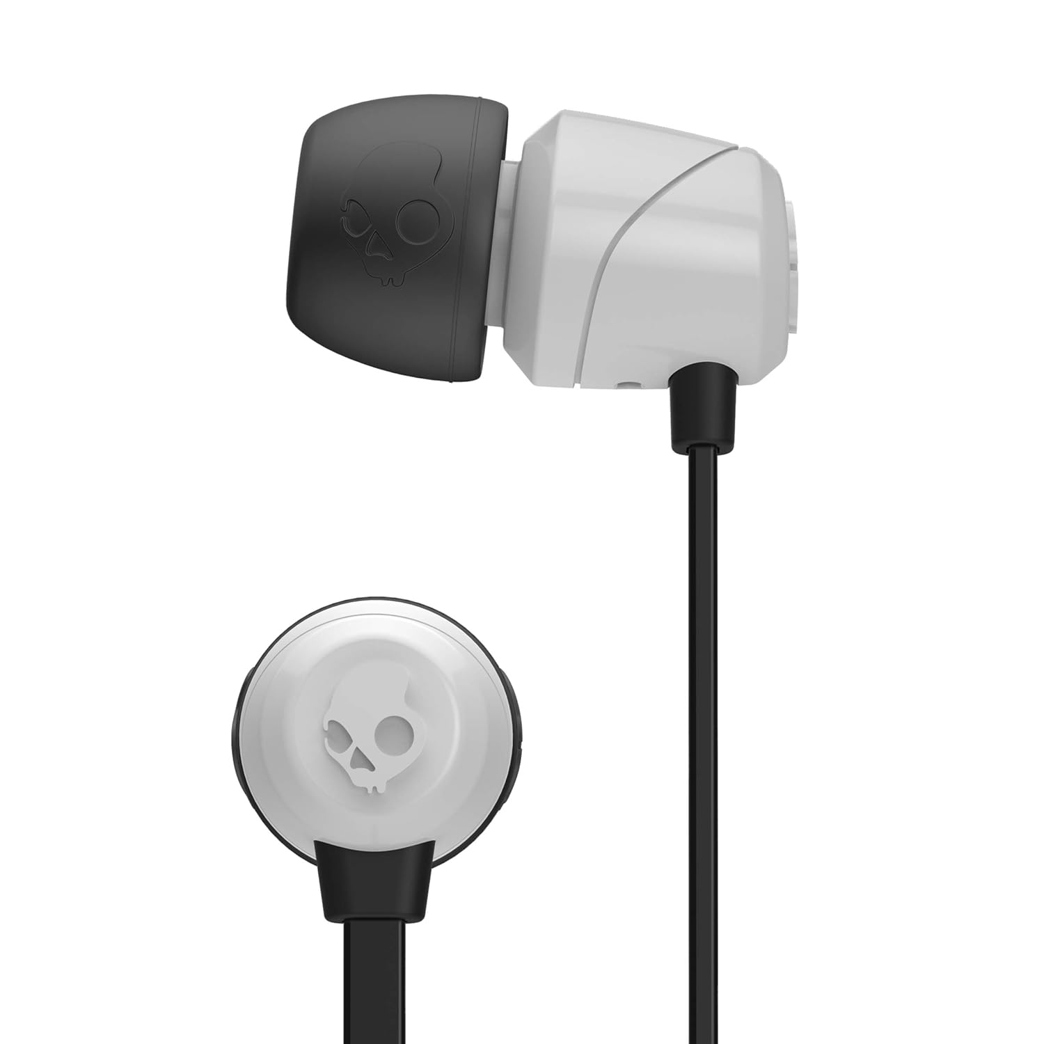 Skullcandy Jib in-Ear Wired Earbuds Without Microphone - Noise-Isolating Fit, 3.5mm AUX Cable, Call & Track Control, Extra Ear Gels – White