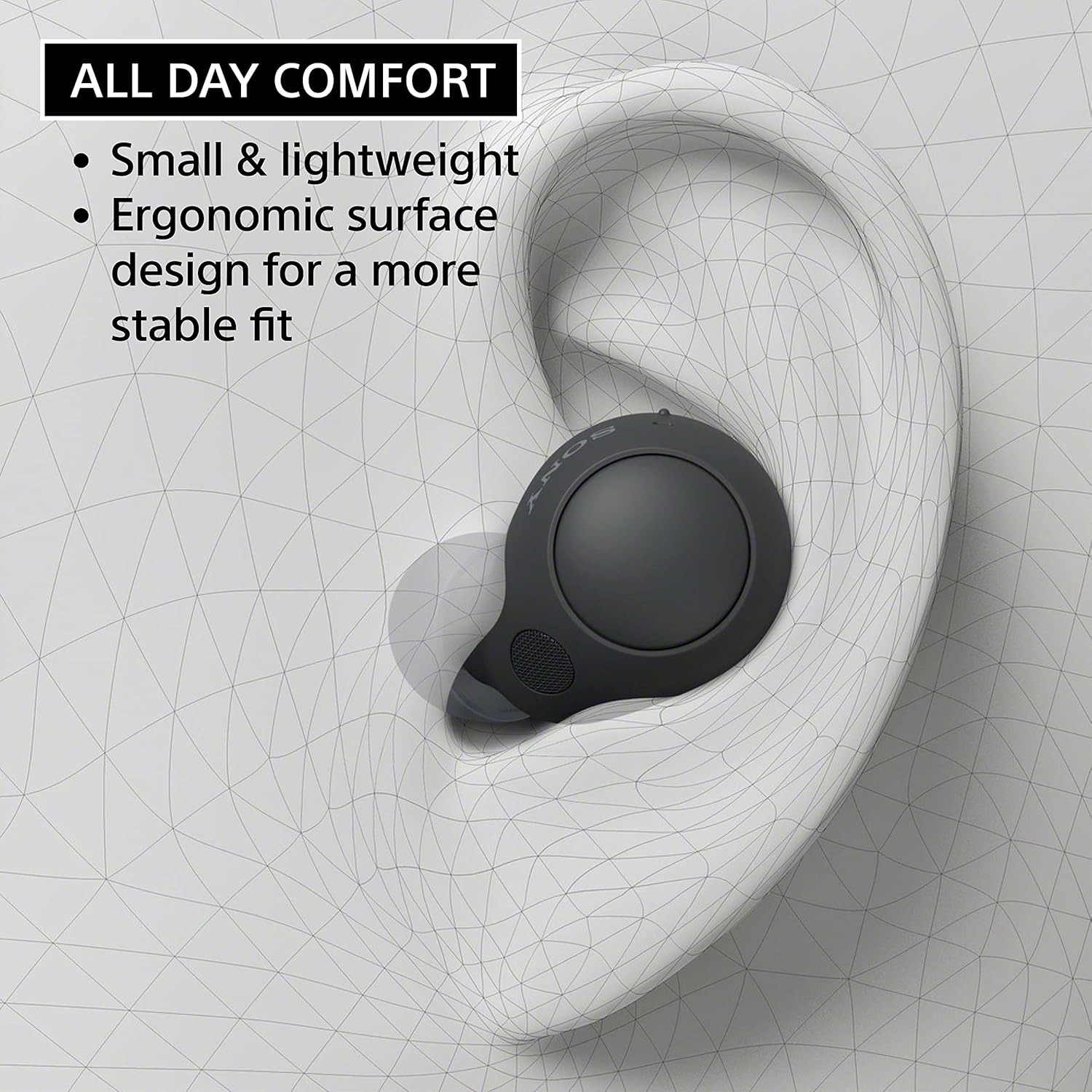 Sony WF-C700N Noise Cancellation Bluetooth Earbuds with Mic, TWS, Up to 20Hrs Battery, Adaptive Sound Control- Black