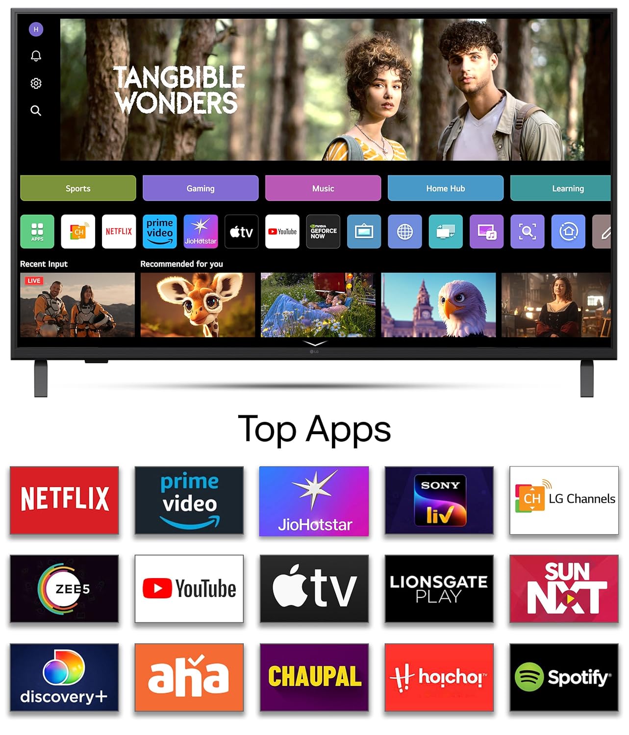 LG 139 cm (55 inches) UA82 Series 4K Ultra HD (3840 x 2160) Smart webOS LED TV 55UA82006LA