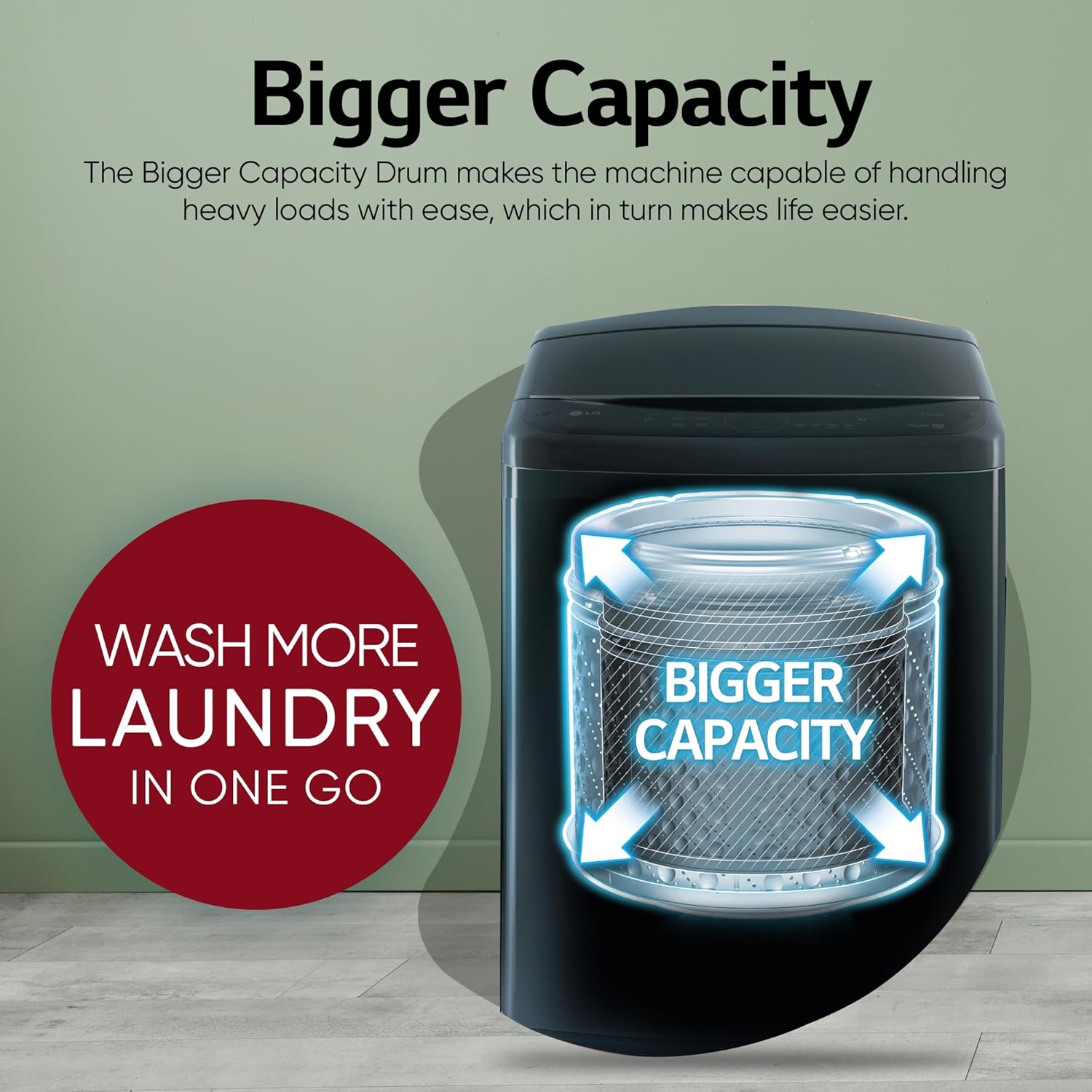 LG 8 Kg, 5 Star, Smart Inverter Technology, Wi-Fi, Turbowash, Fully Automatic Top Load Washing Machine With In-built heater (T80V4OB1S, Turbodrum, Stain Clean, Hard Water Wash & Jetspray+, Onyx Black)