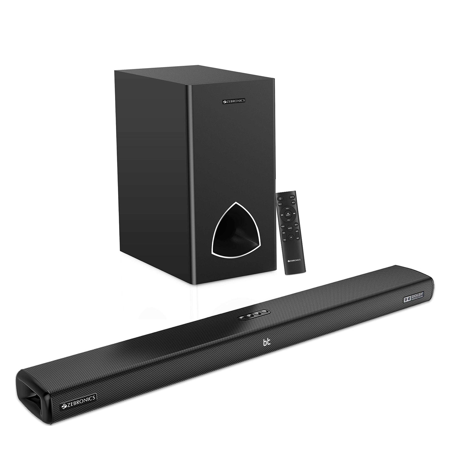 ZEBRONICS Juke BAR 9900, 725 Watts, Karaoke UHF Mic, Dolby Atmos, DTS X, 7.2.2 (5.2.4) Surround Soundbar with Dual Wireless Subwoofer & Satellites, HDMI eARC, Optical in, RGB LED