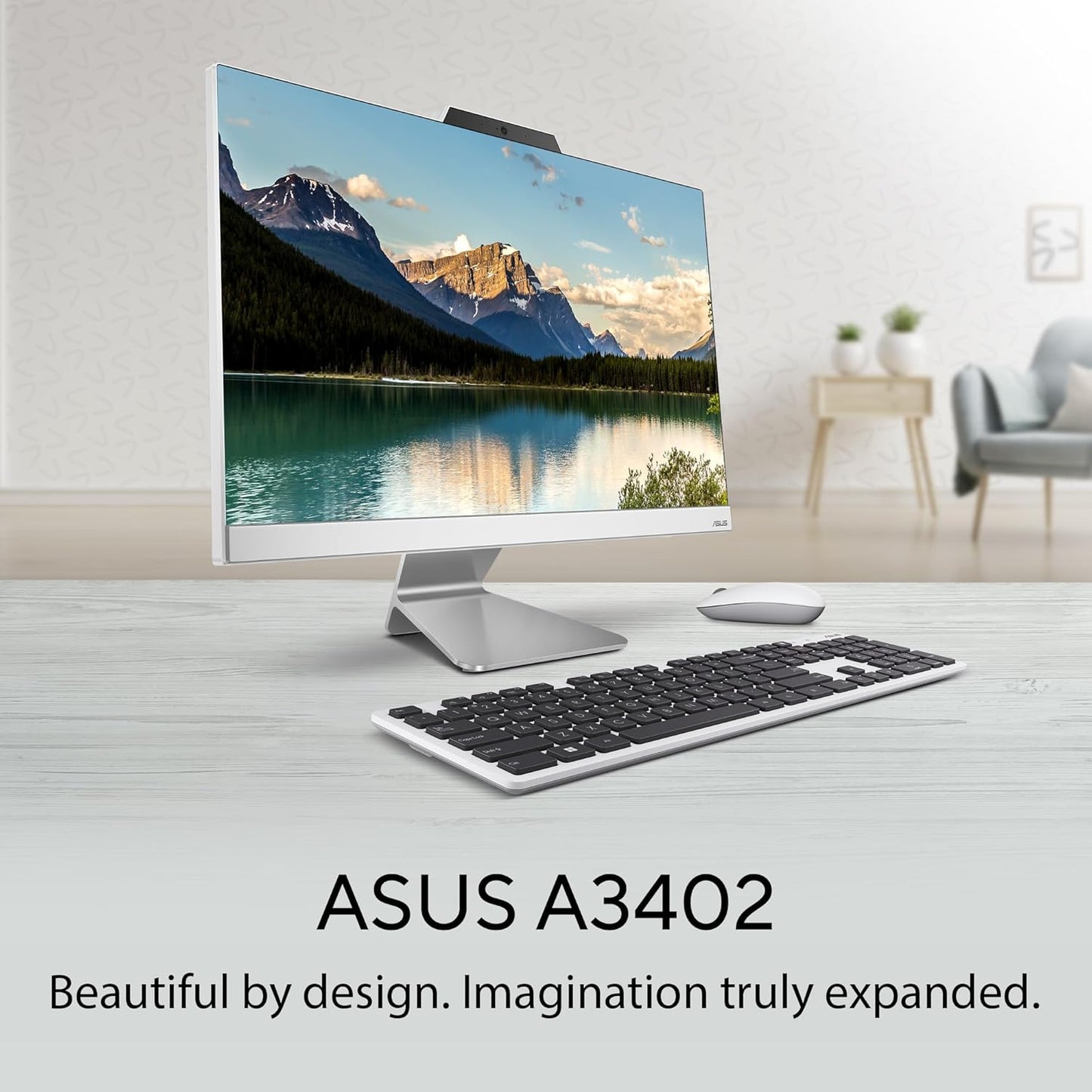 ASUS A3402, 23.8" FHD, 13th Gen, Intel Core i5-1335U, All-in-One PC (16GB RAM/1TB SSD/Windows 11/Office 2021/White/5.4 Kg),with Wireless White Keyboard & Mouse, 3 Years Warranty, A3402WVA-WPC005WS