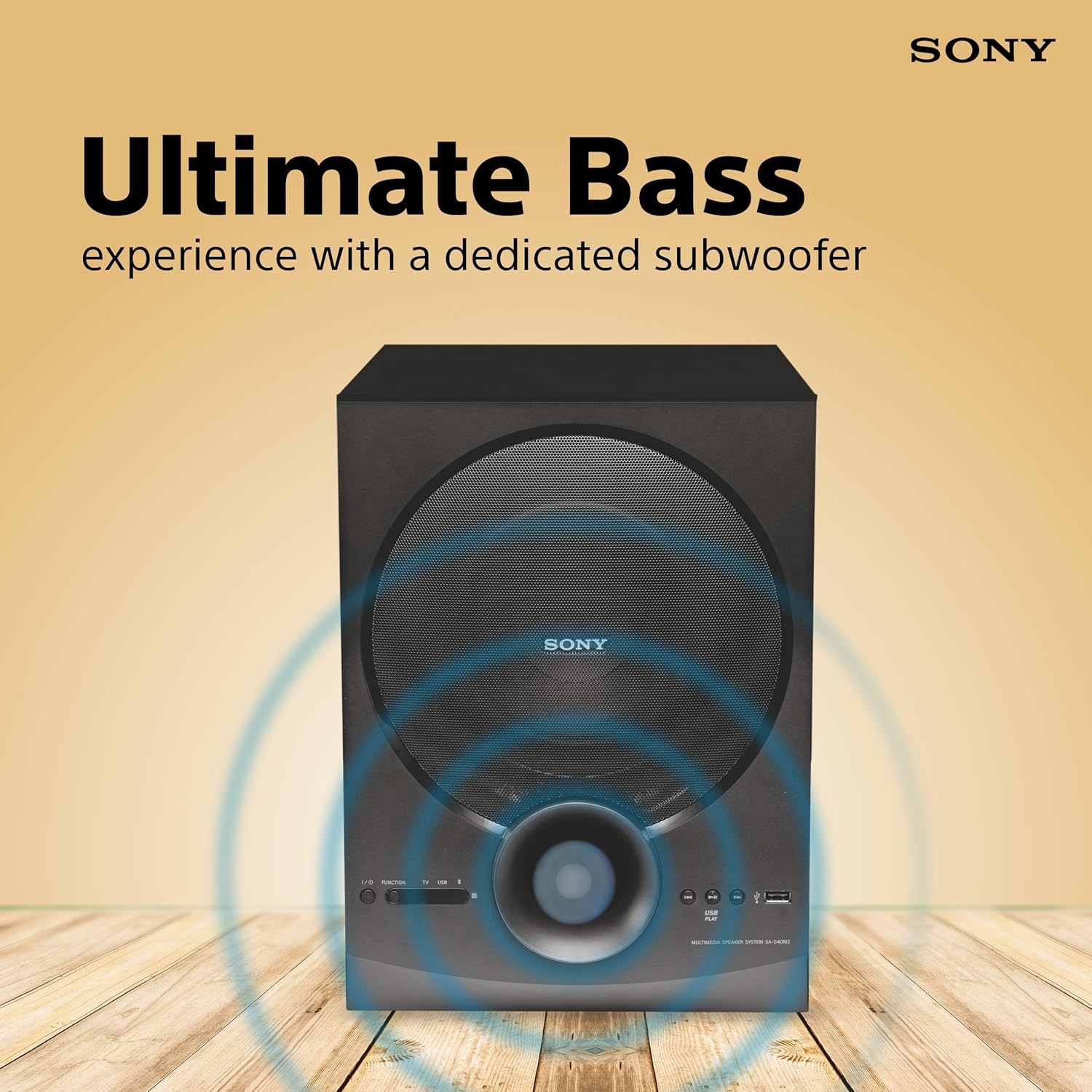 Sony SA-D40M2 All in One 4.1ch Home Theatre System with 100W Power Output and Powerful Subwoofer – Black