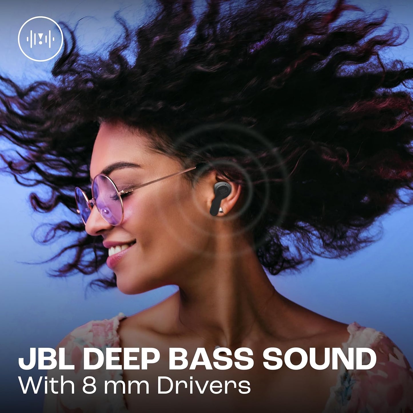 JBL Vibe Beam in-Ear Wireless Earbuds (TWS) with Mic,App for Customized Extra Bass Eq,32 Hours Battery&Quick Charge,Ip54 Water&Dust Resistance,Ambient Aware&Talk-Thru,Google Fastpair (Black)