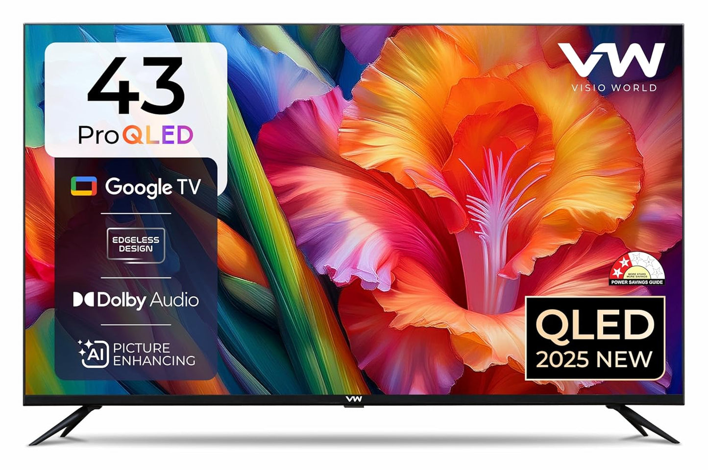 VW 109 cm (43 inches) Pro Series 4K Ultra HD Smart QLED Google TV VW43GQ1