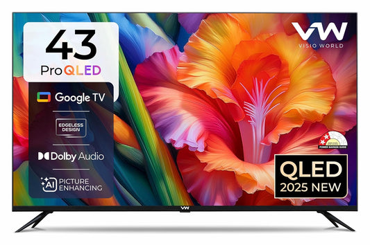 VW 109 cm (43 inches) Pro Series 4K Ultra HD Smart QLED Google TV VW43GQ1