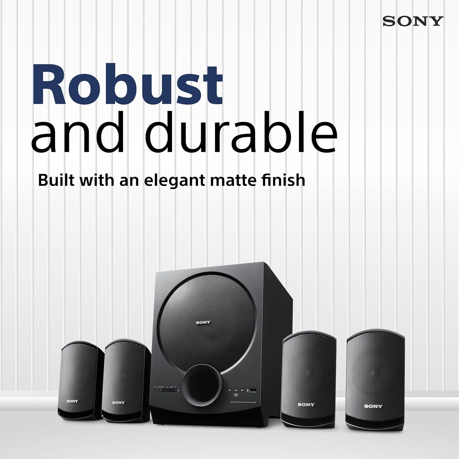 Sony SA-D40M2 All in One 4.1ch Home Theatre System with 100W Power Output and Powerful Subwoofer – Black