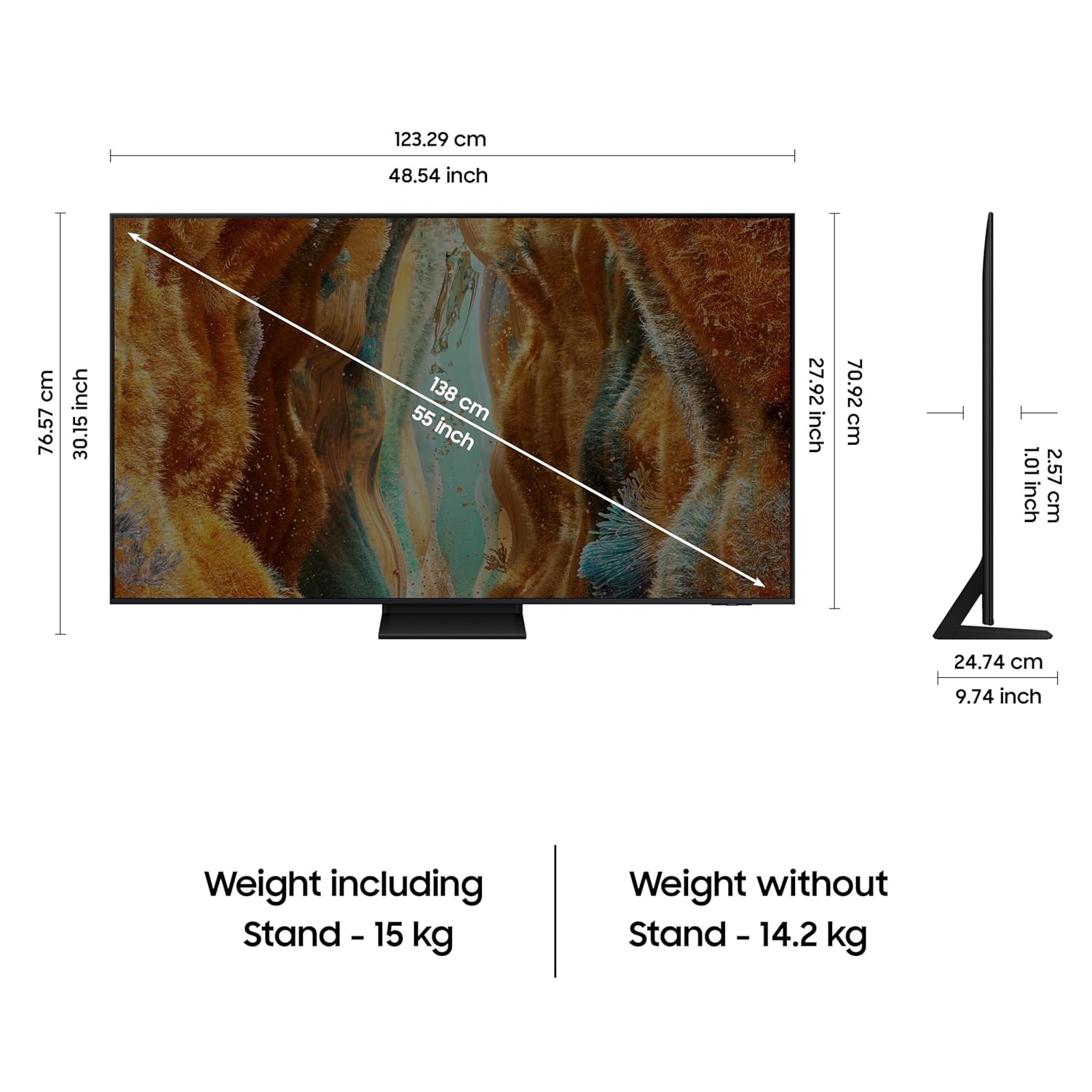 Samsung 138 cm (55 inches) 4K Ultra HD Mini-LED Neo-QLED Smart TV QA55QN70FAULXL