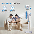 V-Guard Esfera STS Plus Pedestal Cum Table Fan | Versatile 2-In-1 Operation | 1350 RPM Motor | Customisable Tilt And Oscillation Control | Red Black | 40 cm (400mm)