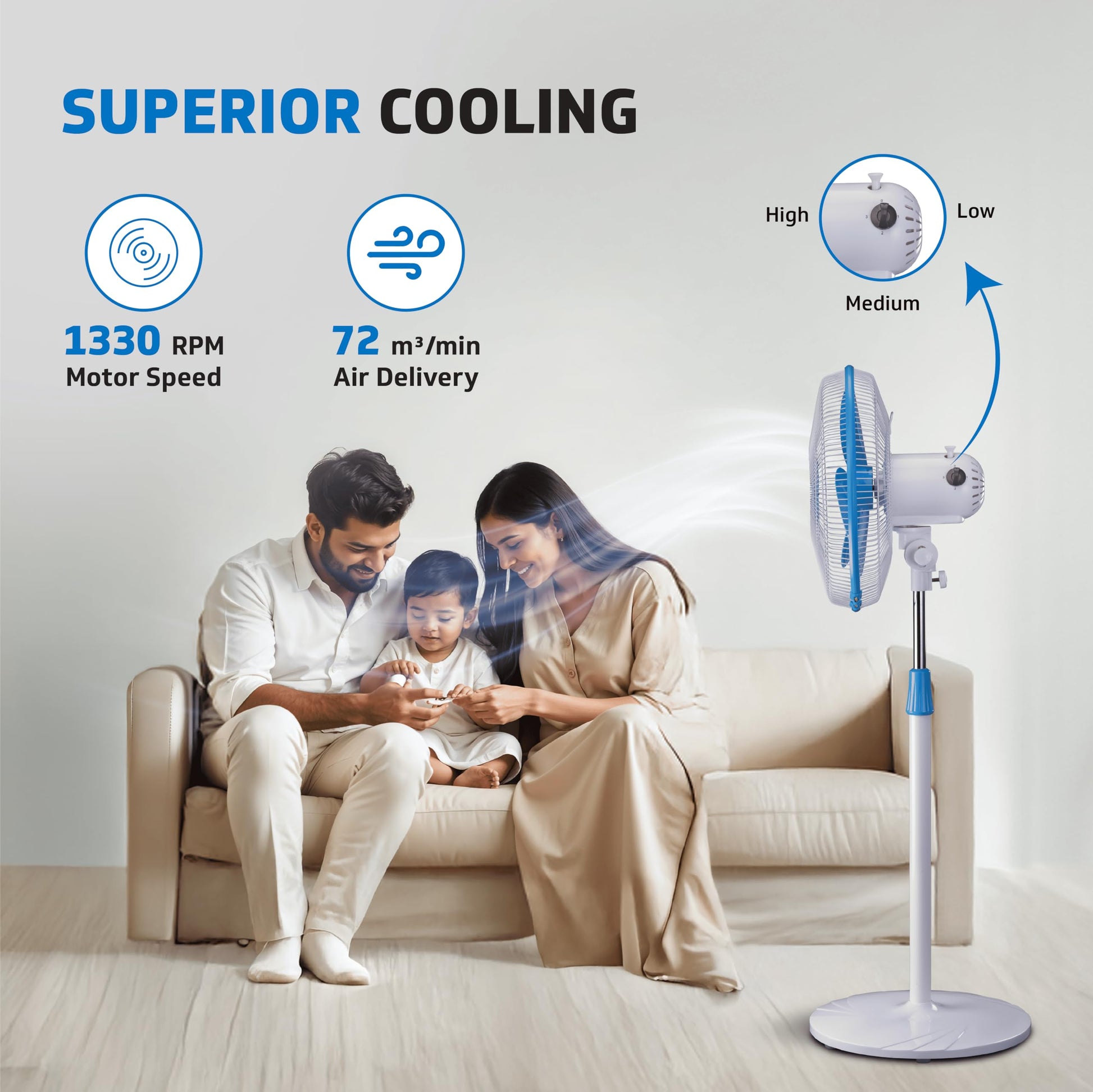 V-Guard Esfera STS Plus Pedestal Cum Table Fan | Versatile 2-In-1 Operation | 1350 RPM Motor | Customisable Tilt And Oscillation Control | Red Black | 40 cm (400mm)