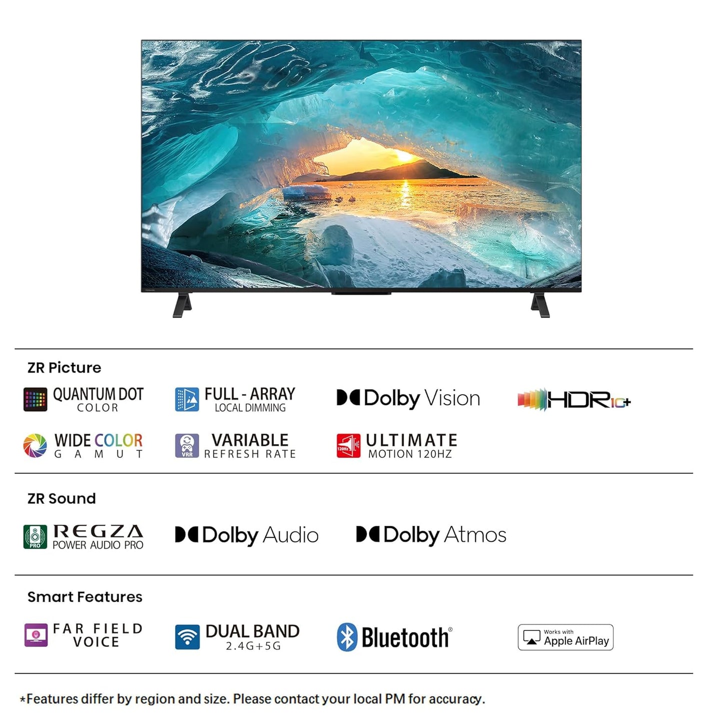 TOSHIBA 164 cm (65 inches) M550MP Series 4K Ultra HD Smart QLED Google TV 65M550MP (Black)