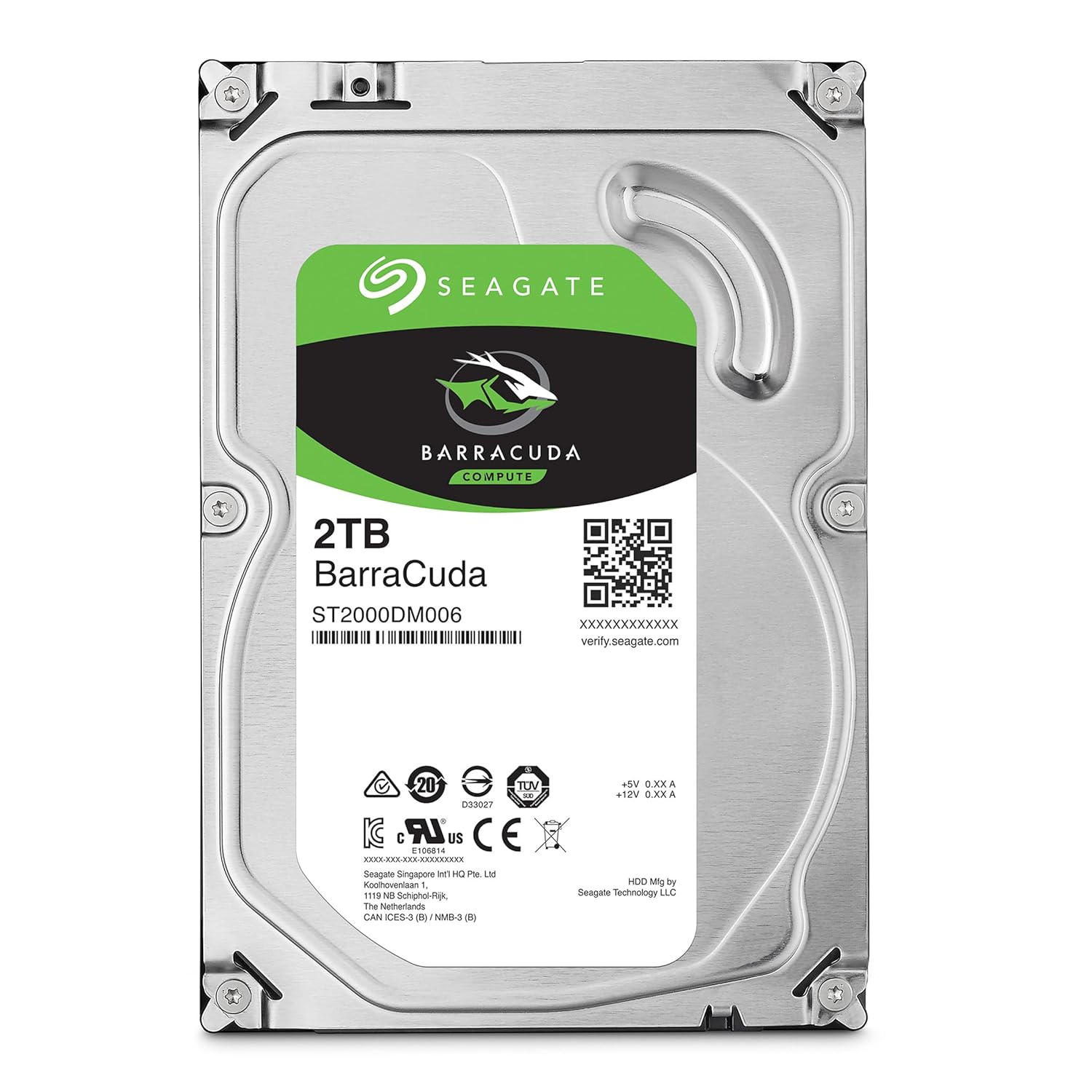 Seagate Barracuda 2 TB Internal Hard Drive HDD – 8.89 cm (3.5 Inch) SATA 6 Gb/s 5400 RPM 256 MB Cache for Computer Desktop PC (ST2000DM005)