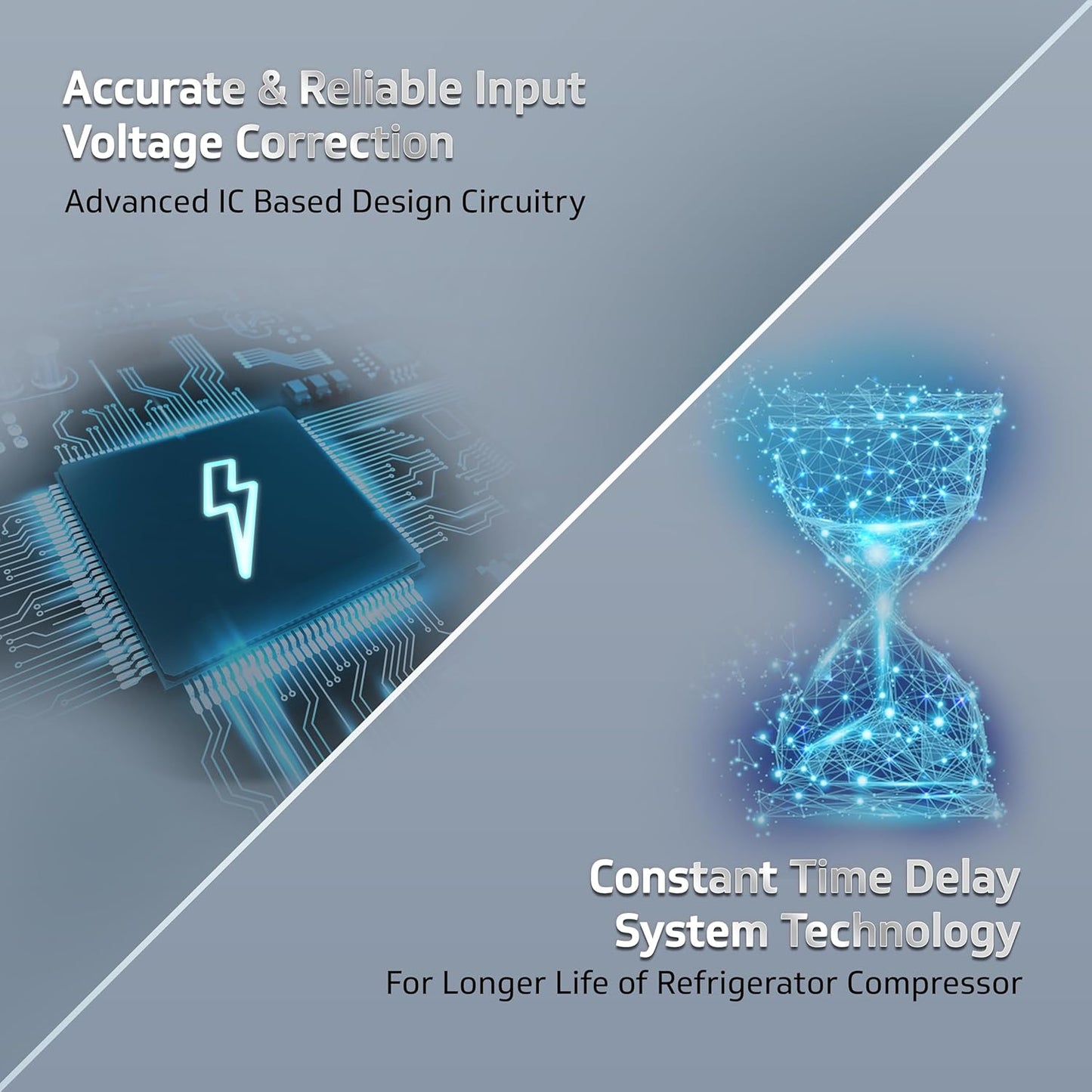 V-Guard Trossia 450 DG Stabilizer for Refrigerator up to 450 Litre | Advance Overheat Protection | 2 A Capacity | Digital Display | 3 Year Warranty by V-Guard | Grey (Working Range:125-290 VAC)