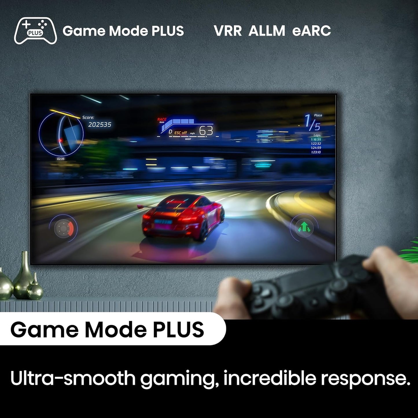 Hisense 139 cm (55 inches) U6N PRO Series 4K Ultra HD Smart QLED Mini LED TV 55U6N PRO (Black)