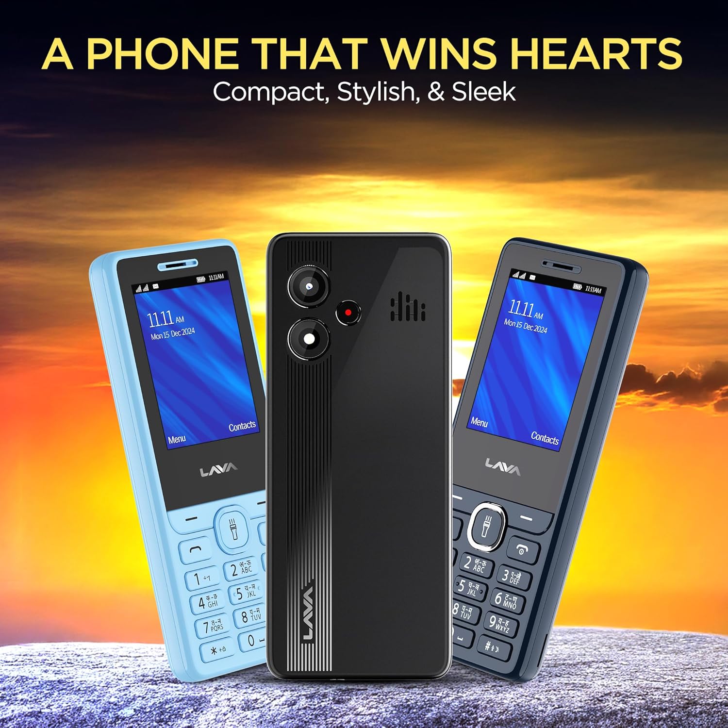 Lava A2 Smart (2025) Dual SIM Keypad Mobile with 2.4'' Big Display | UPI Support, 1200mAh Battery | BT Feature | Camera | Auto Call Recording | and 9 Regional Languages - Black