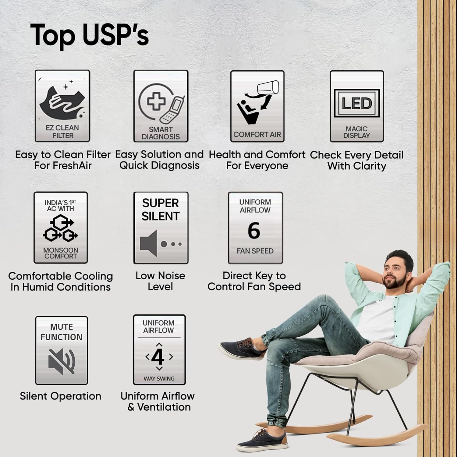 LG 1.5 Ton 5 Star DUAL Inverter Split AC (Copper, AI Convertible 6-in-1, VIRAAT Mode, Faster Cooling & Energy Saving, 4 Way Swing, HD Filter with Anti-Virus Protection, US-Q19YNZE, White)