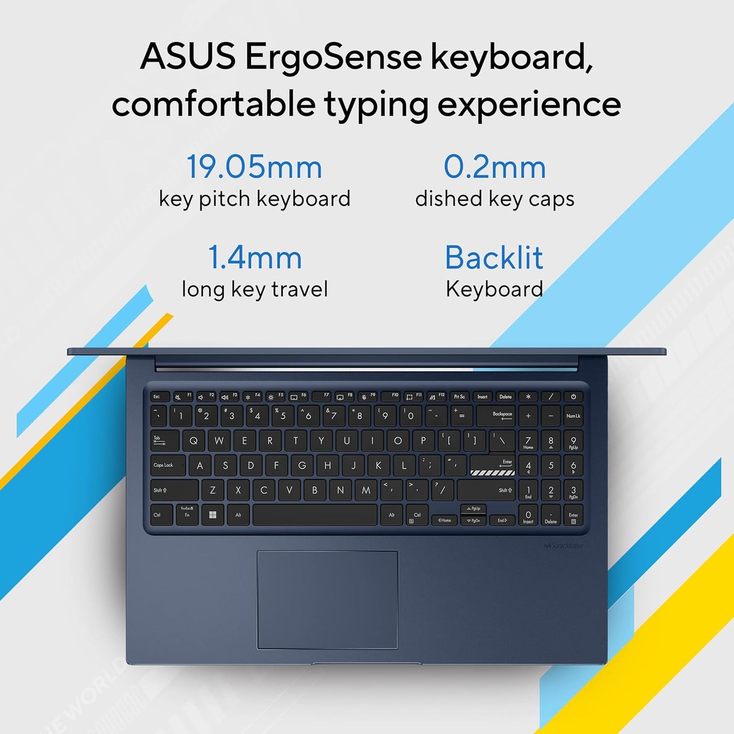 ASUS Vivobook 15, 15.6" FHD (1920 x 1080), Intel Core i3-1315U, (8GB RAM/512GB SSD/Intel UHD iGPU/Windows 11/M365 Basic (1Year)*/Office Home 2024/Quiet Blue/1.7 Kg), X1504VA-NJ3321WS