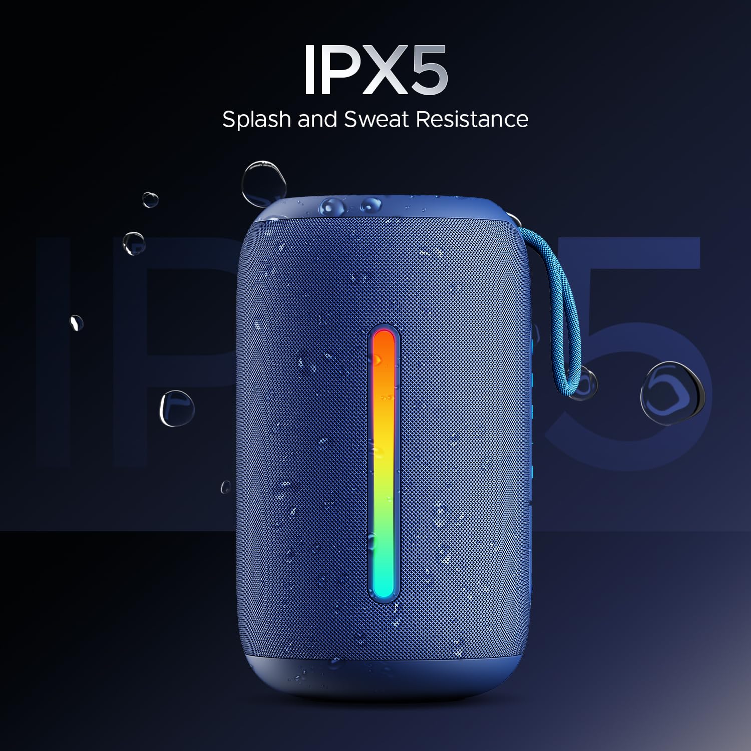 boAt Stone 352 Pro/Stone 358 Pro w/ 14W Signature Sound, Up to 12 Hours Playback, RGB LEDs, TWS Feature, Built-in Mic, BTv5.3, AUX Port, IPX5 & Type-C Interface Bluetooth Speaker(Vibing Blue)