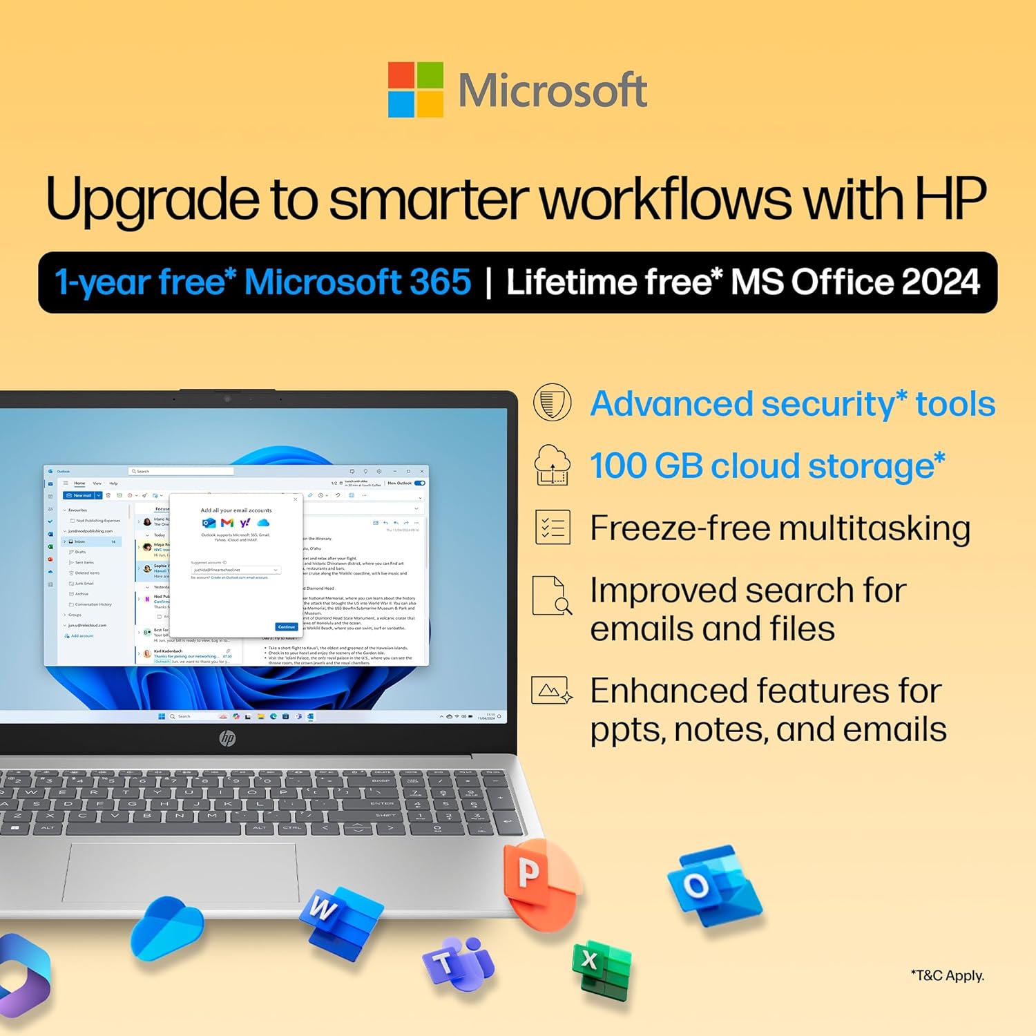 HP 15, AMD Ryzen 7 5825U (16GB DDR4, 512GB SSD) FHD, Anti-Glare, Micro-Edge,15.6''/39.6cm, Win11, M365(1yr)* Office24, Silver, 1.59kg, fc0476AU, Radeon Graphics, FHD Camera w/Shutter, Backlit Laptop