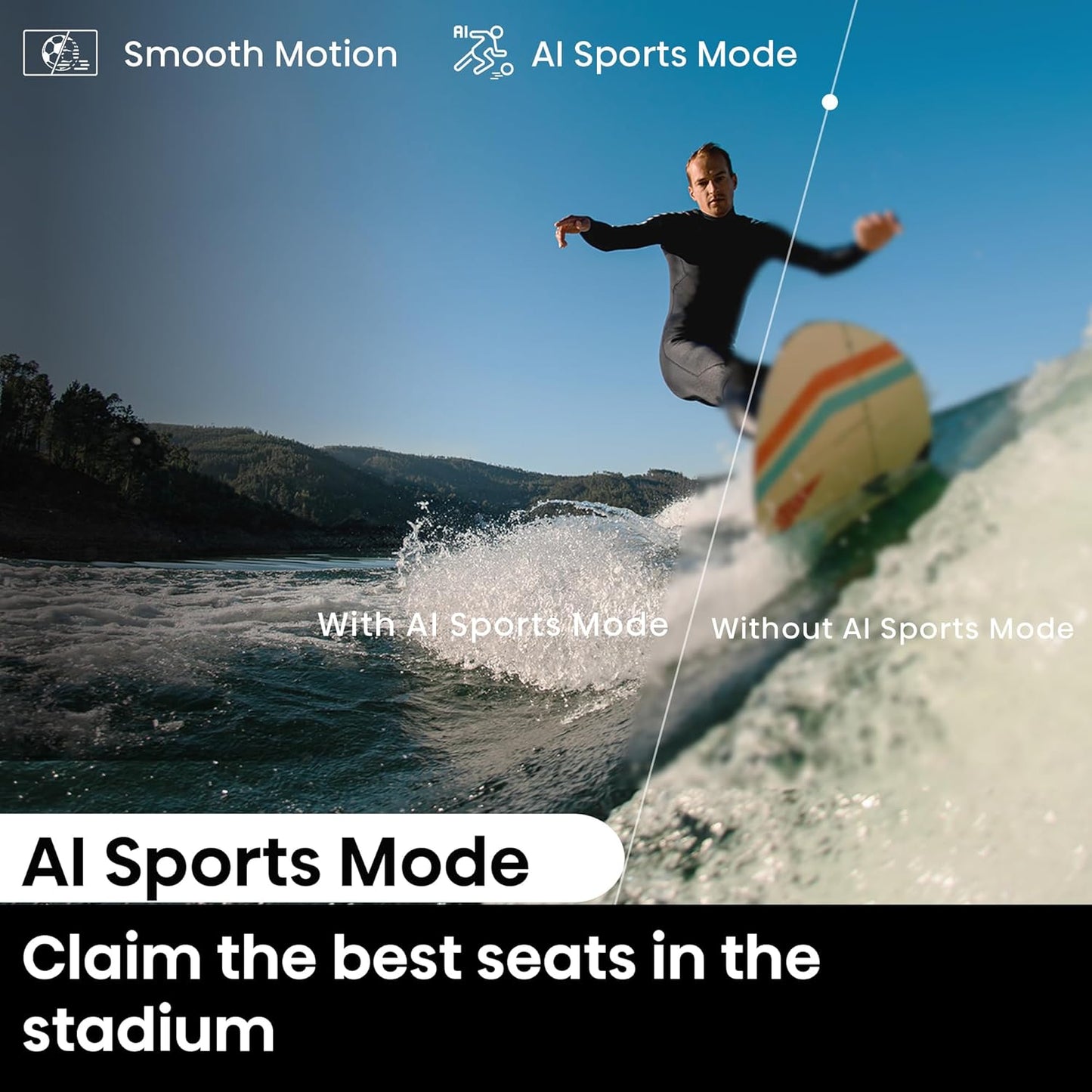 Hisense 139 cm (55 inches) U6N PRO Series 4K Ultra HD Smart QLED Mini LED TV 55U6N PRO (Black)