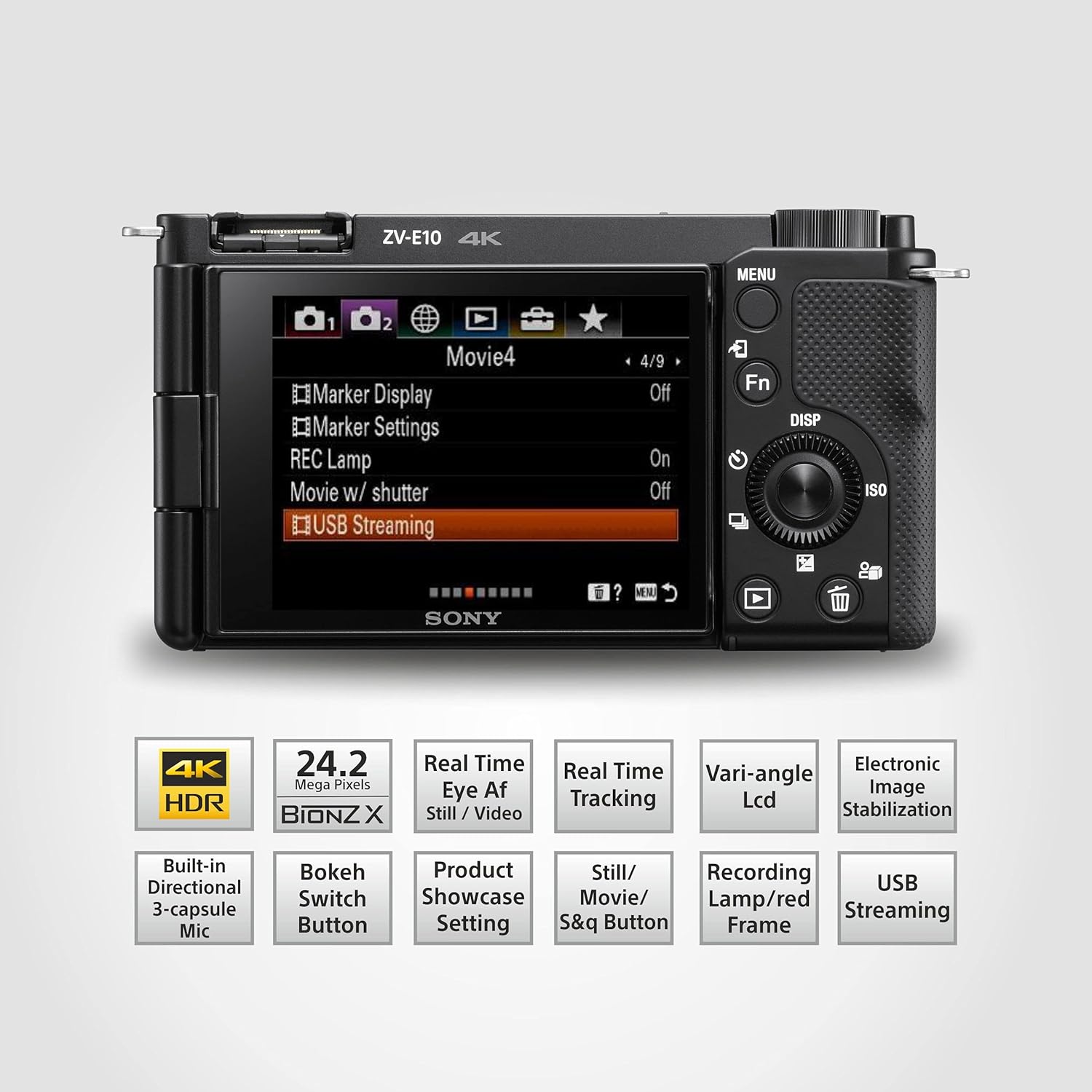 Sony Alpha ZV-E10L 24.2 Mega Pixel Interchangeable-Lens Mirrorless vlog Camera with 16-50 mm Lens, Made for Creators | APS-C Sensor | Advanced Autofocus | Clear Audio & 4K Movie Recording - Black