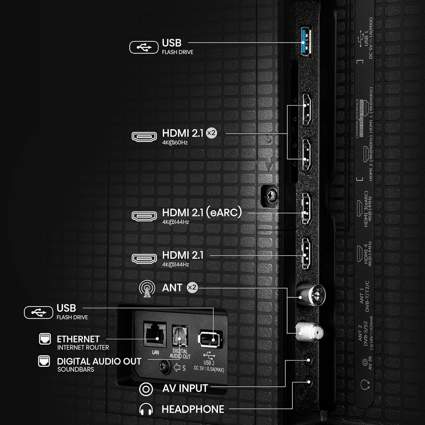 Hisense 139 cm (55 inches) U7Q Series 4K Ultra HD Smart QLED Mini LED TV 55U7Q (Black)