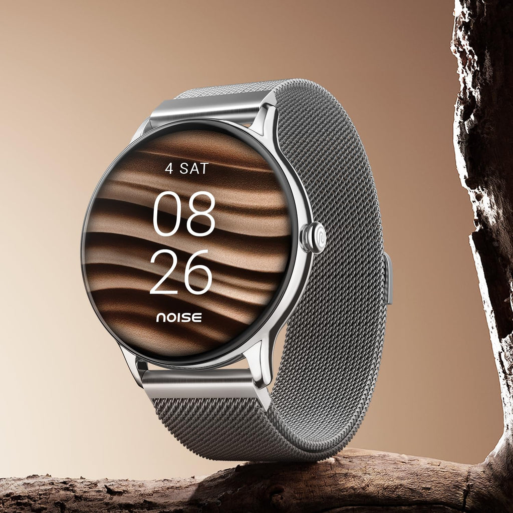 Noise Twist Go Round dial Smartwatch with BT Calling, 1.39" Display, Metal Build, 100+ Watch Faces, IP68, Sleep Tracking, 100+ Sports Modes, 24/7 Heart Rate Monitoring (Gold Link)