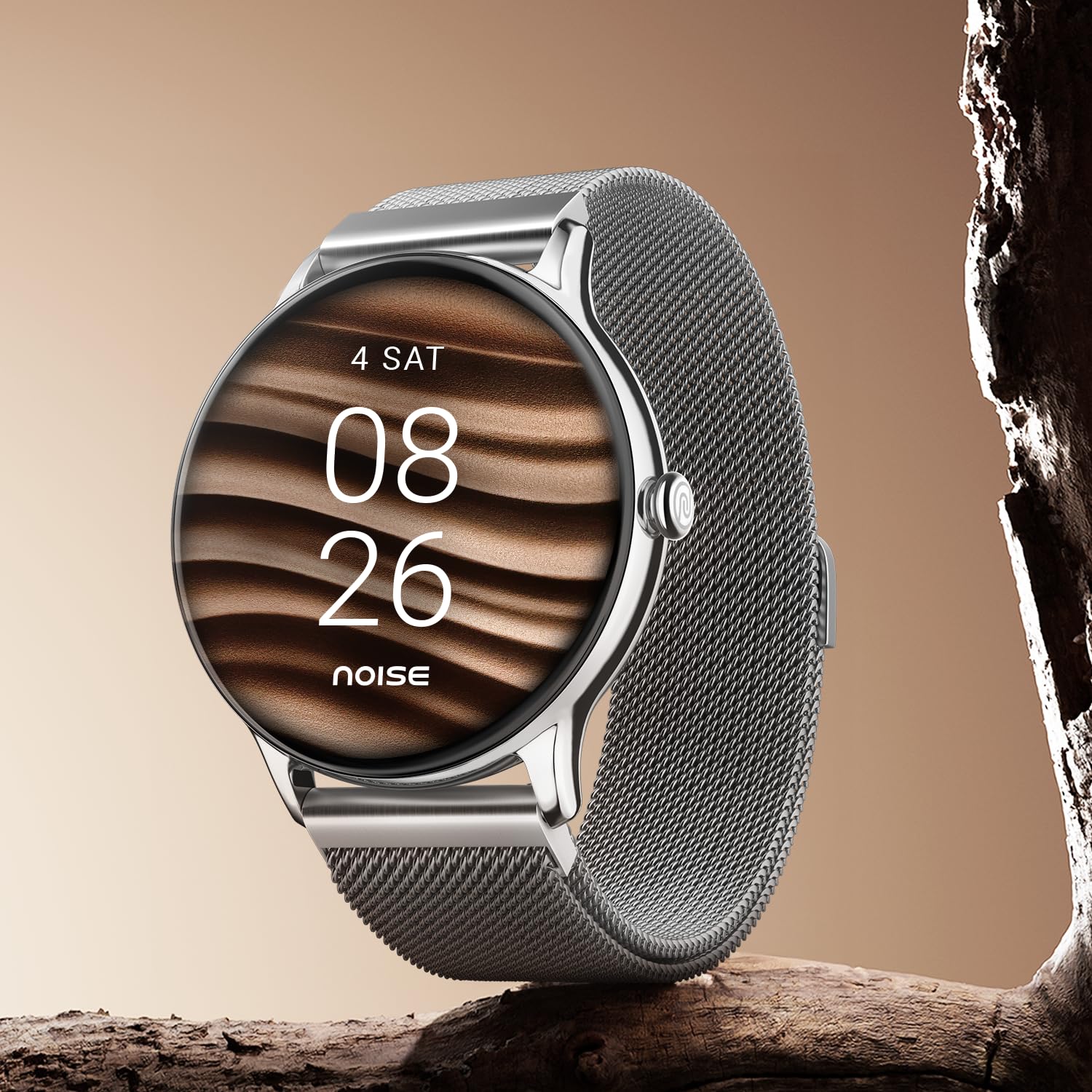 Noise Twist Go Round dial Smartwatch with BT Calling, 1.39" Display, Metal Build, 100+ Watch Faces, IP68, Sleep Tracking, 100+ Sports Modes, 24/7 Heart Rate Monitoring (Gold Link)