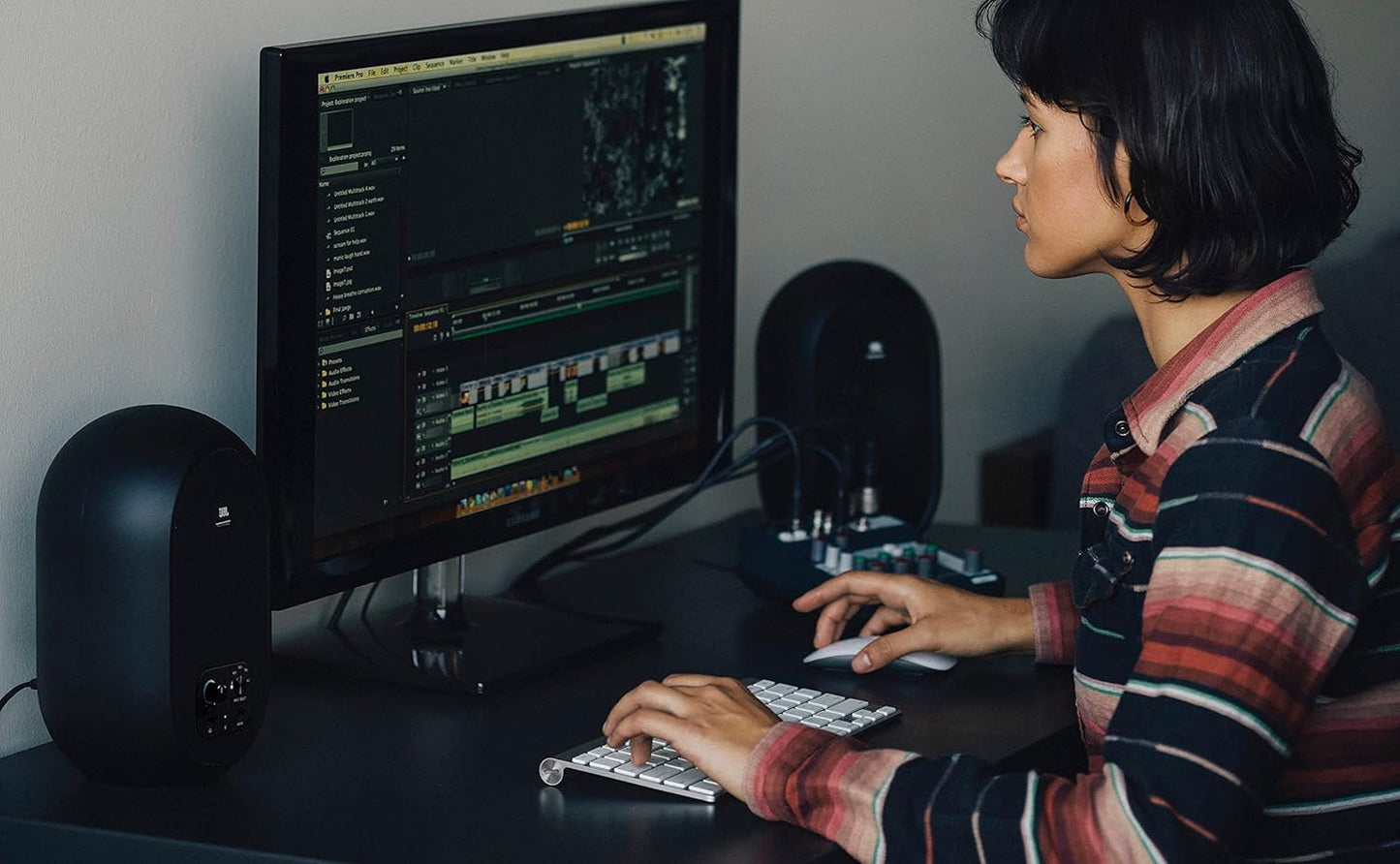 JBL Professional 104-BT Compact Desktop Reference Woofer Monitors with Bluetooth