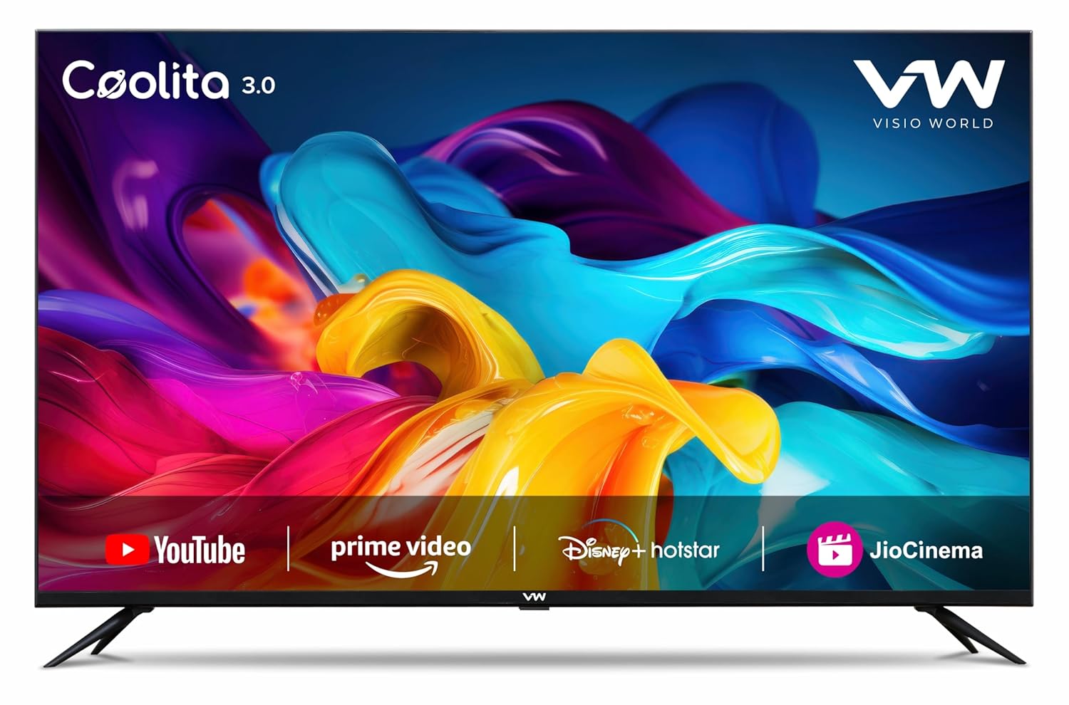 VW 80 cm (32 inches) Linux Frameless Series HD Ready Smart LED TV VW32C3