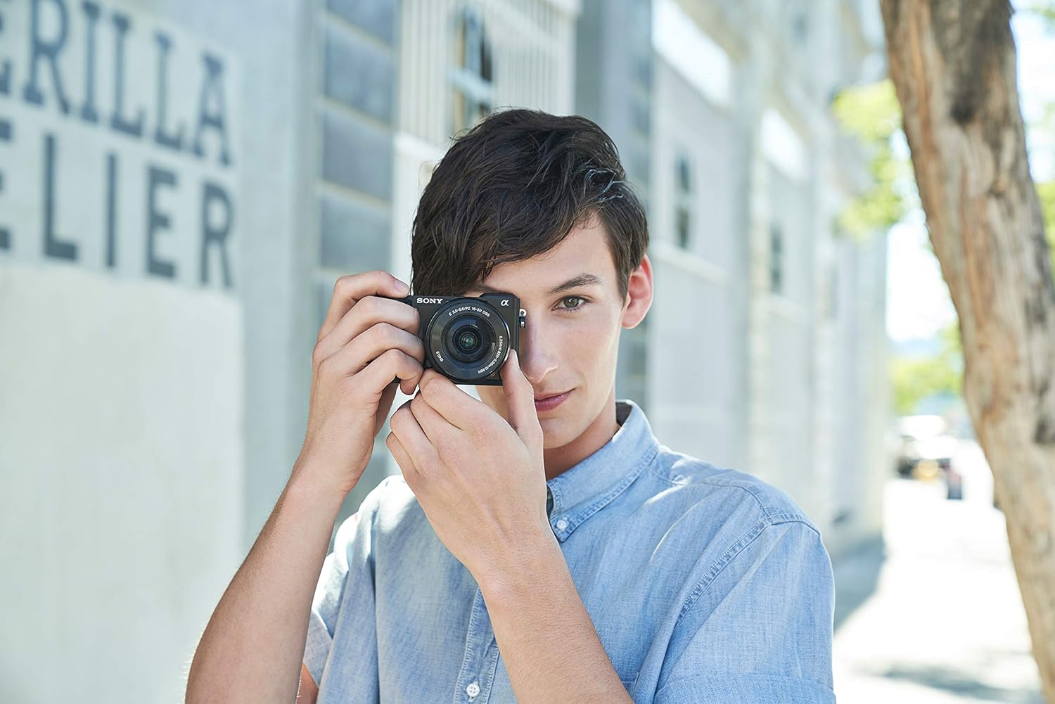 Sony New Alpha ILCE-6100X (Previously ILCE-6100Y) with Upgraded SELP1650 (Ver 2) Power Zoom Lens + SEL55210 Lens | 24.2 MP | APS-C Sensor | Fast Auto Focus | Tiltable LCD – Black