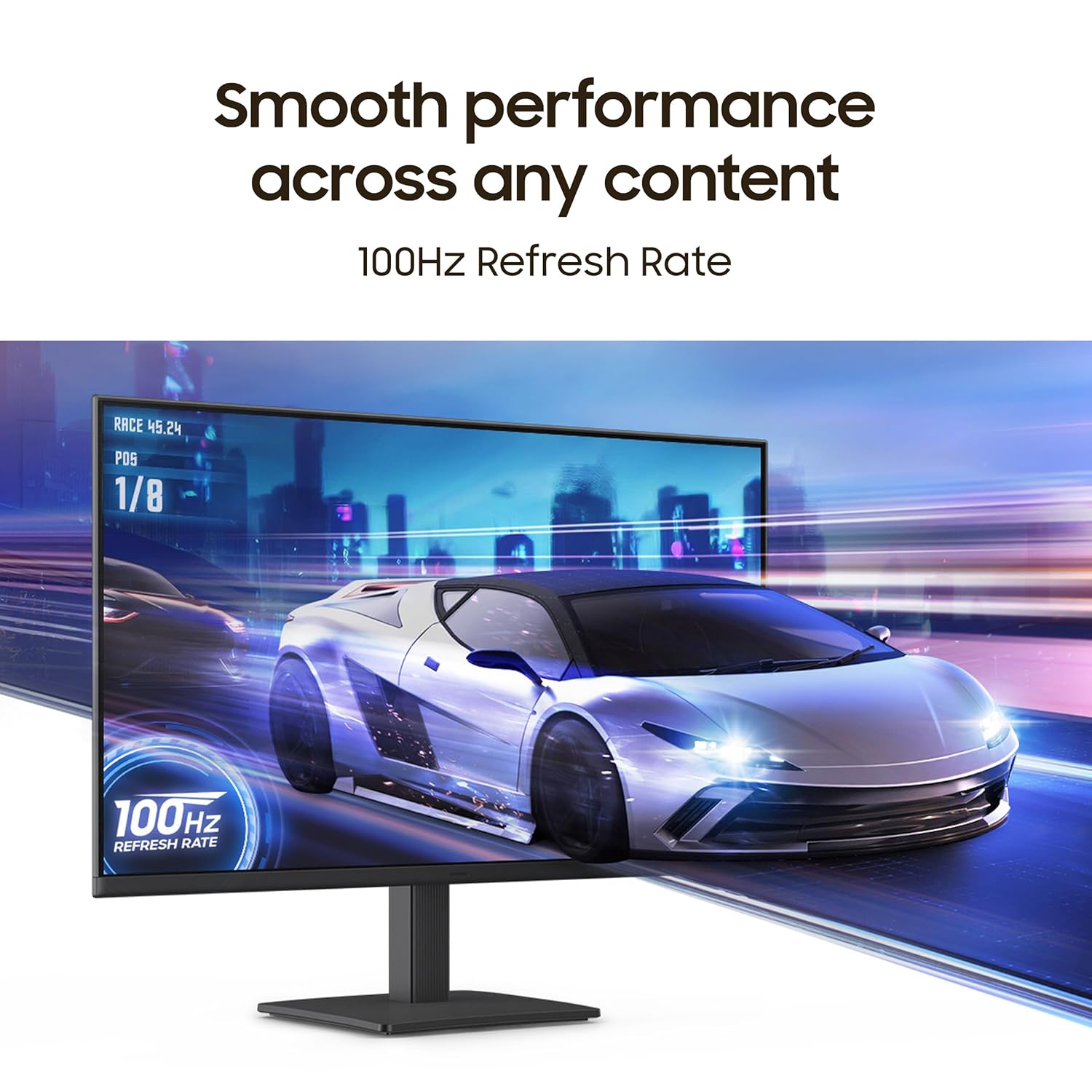 Samsung 24" (60.5 cm) S3 Flat Monitor|Super Slim Borderless Design|IPS Panel|FHD 1920 x 1080|100 Hz|5 ms|Ports-HDMI,VGA|Game Mode|Eye Saver Mode||Wall Mountable|LS24D300GAWXXL|Black