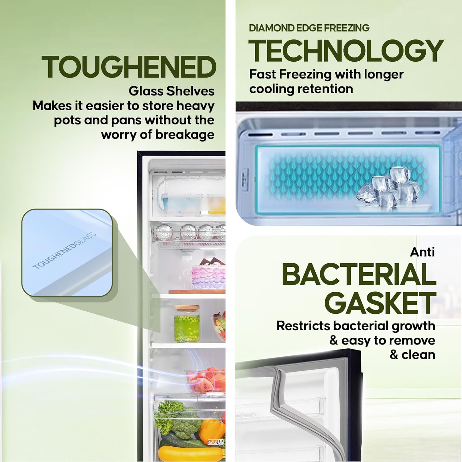 Haier 190 L, 2 Star, Direct-Cool Single Door Refrigerator (HED-202MN-P, Marine Noisettes)