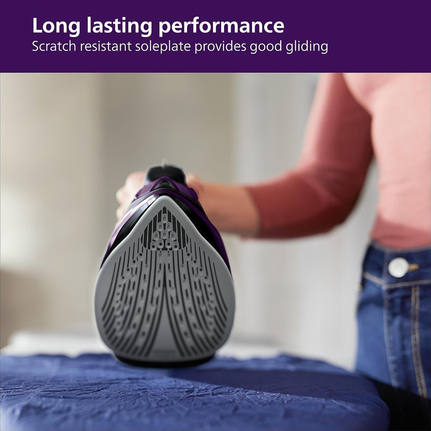 PHILIPS Plastic Domestic Appliances Steam Iron Dst5030/80 2400 Watts Quick Heat Up with Up to 45 G/Min Steam 180 G Steam Boost Steamglide Plus Soleplate Vertical Steam