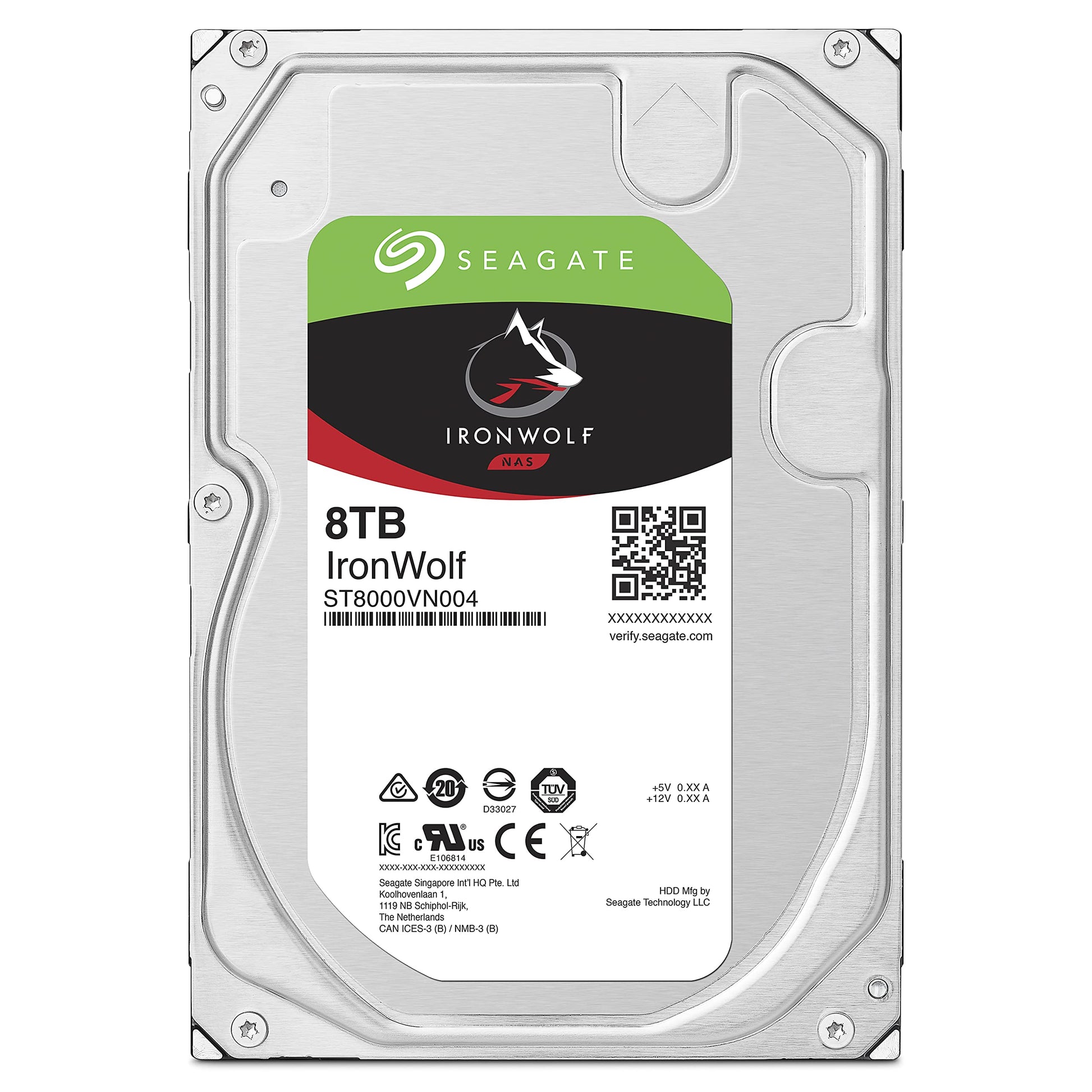 Seagate IronWolf 4TB NAS Internal Hard Drive HDD CMR 3.5 Inch SATA 6Gb/s 5400 RPM 256MB Cache for RAID Network Attached Storage with 3-Years Data Recovery Services (ST4000VN006)