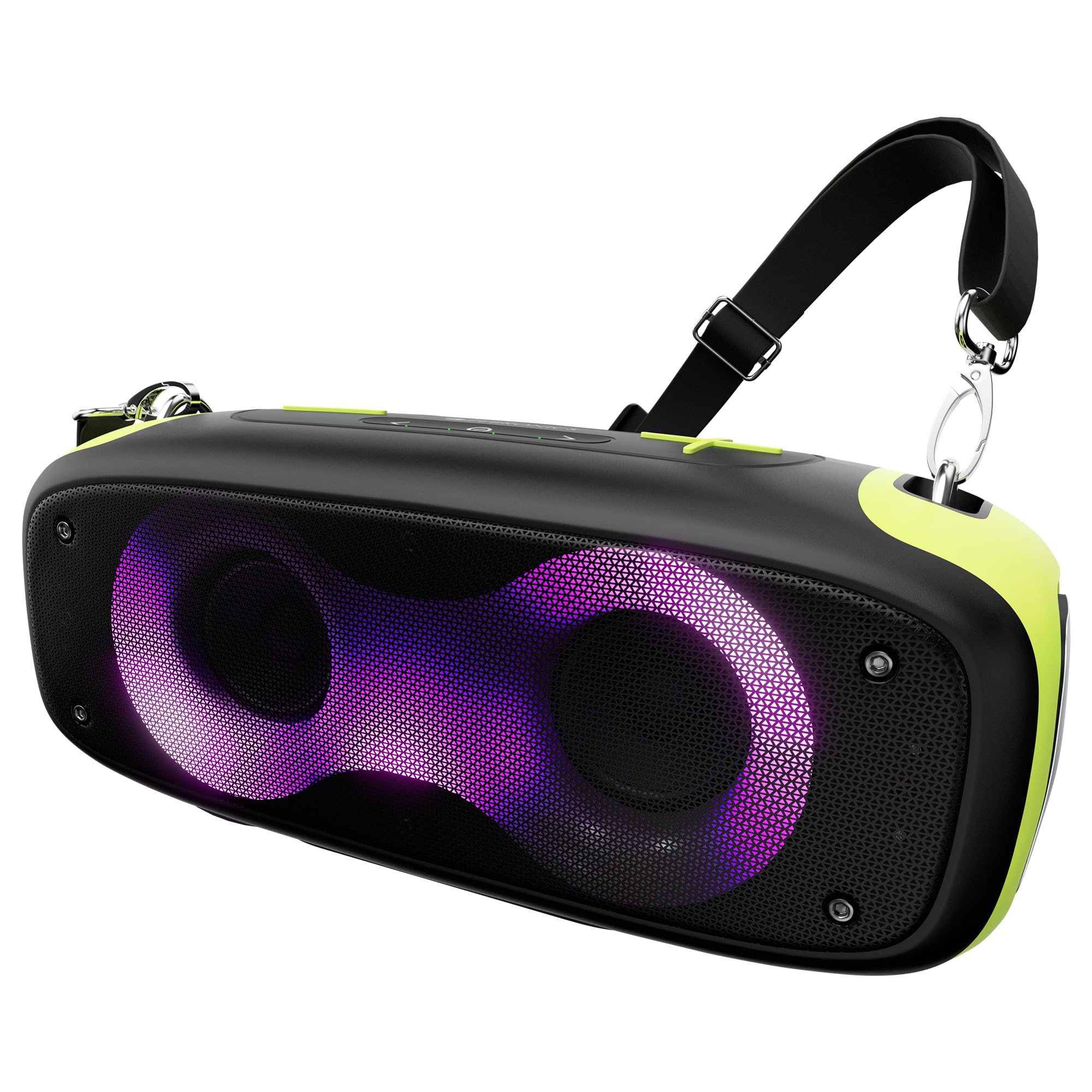 ZEBRONICS Zeb-Sound Feast 500 Bluetooth 5.0 Portable Speaker with 70W, 9H* Backup, TWS, IPX5 Waterproof, Call Function, RGB Lights, AUX, mSD, Voice Assistant, Type C and Grill Finish