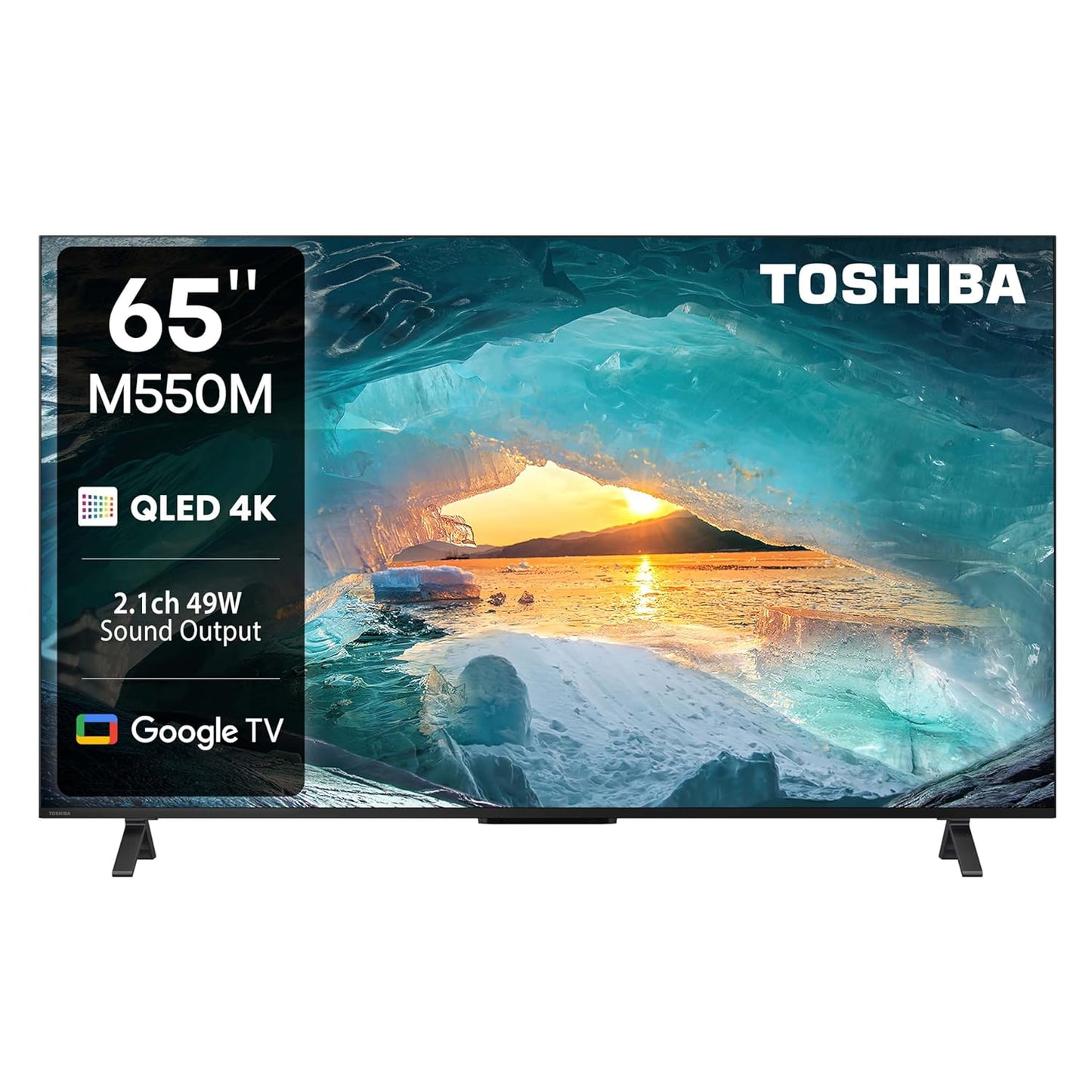 TOSHIBA 164 cm (65 inches) M550MP Series 4K Ultra HD Smart QLED Google TV 65M550MP (Black)