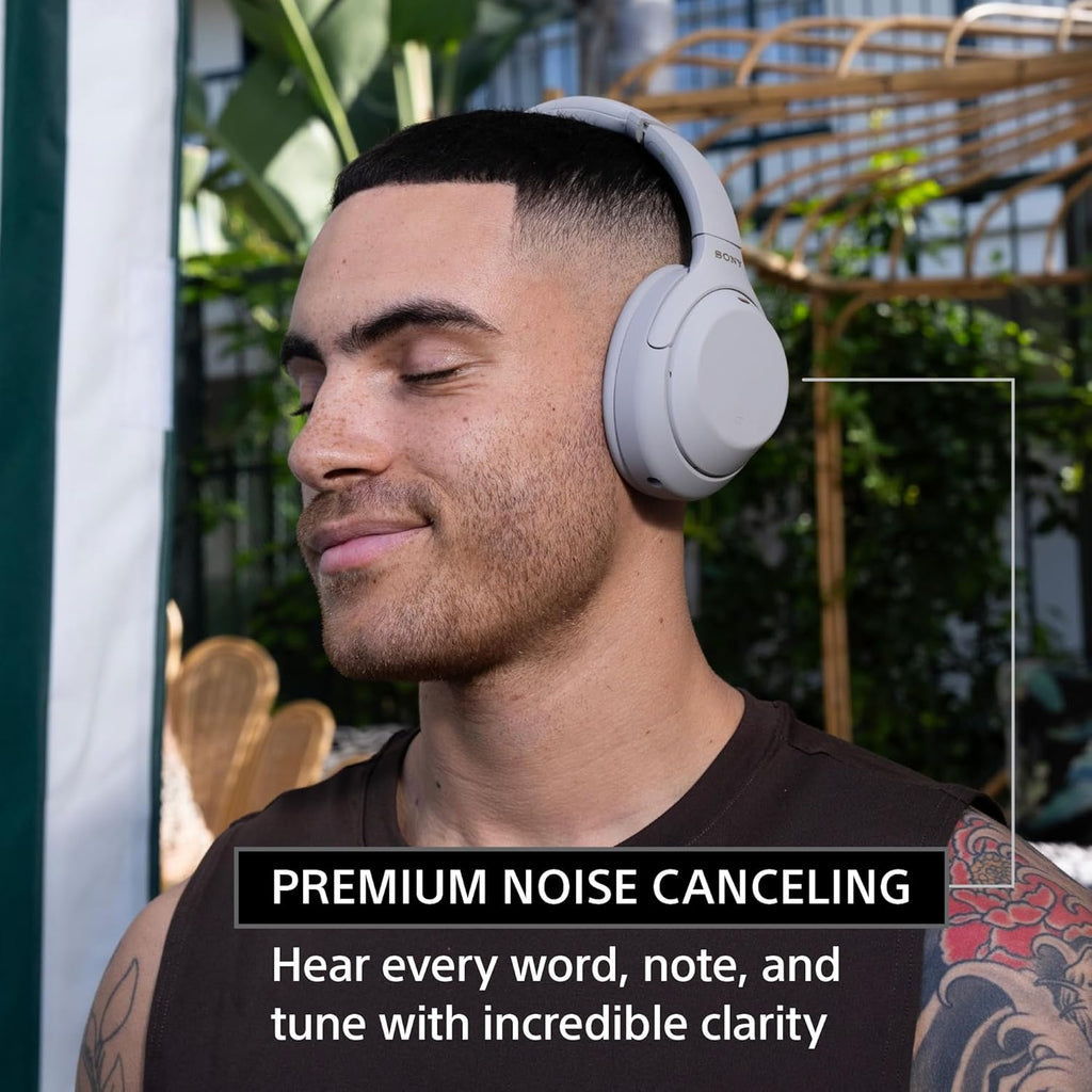 Sony WH-1000XM4 Industry Leading Wireless Noise Cancellation Bluetooth Over Ear Headphones with Mic for Phone Calls, 30 Hours Battery Life, Quick Charge, AUX, Touch Control and Voice Control - Black