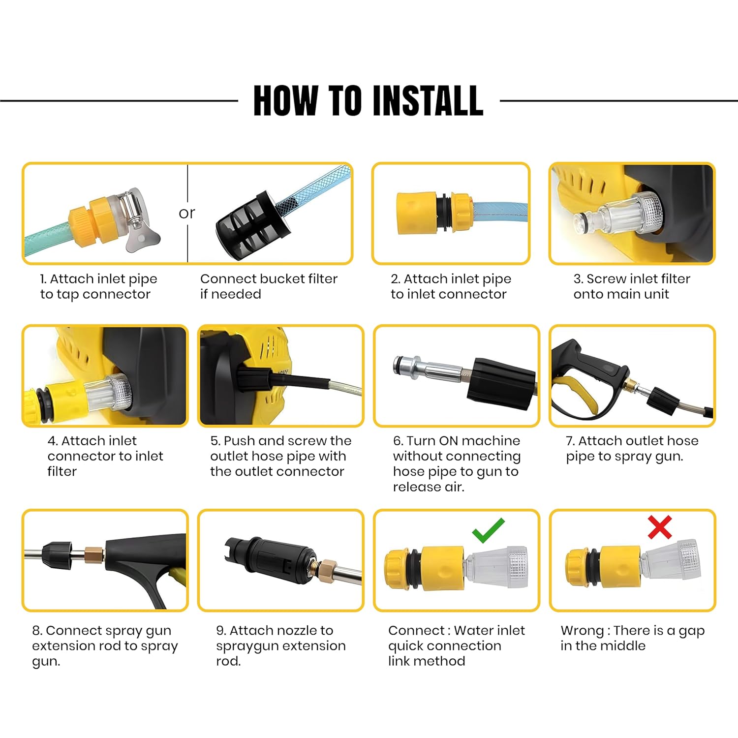 IBELL YO2800 High Pressure Car Washer for Home & Bike Cleaning, 2800W Induction Motor, 240 Bar, 12 L/min Flow, Portable Power Washer with 8M Hose & Spray Gun