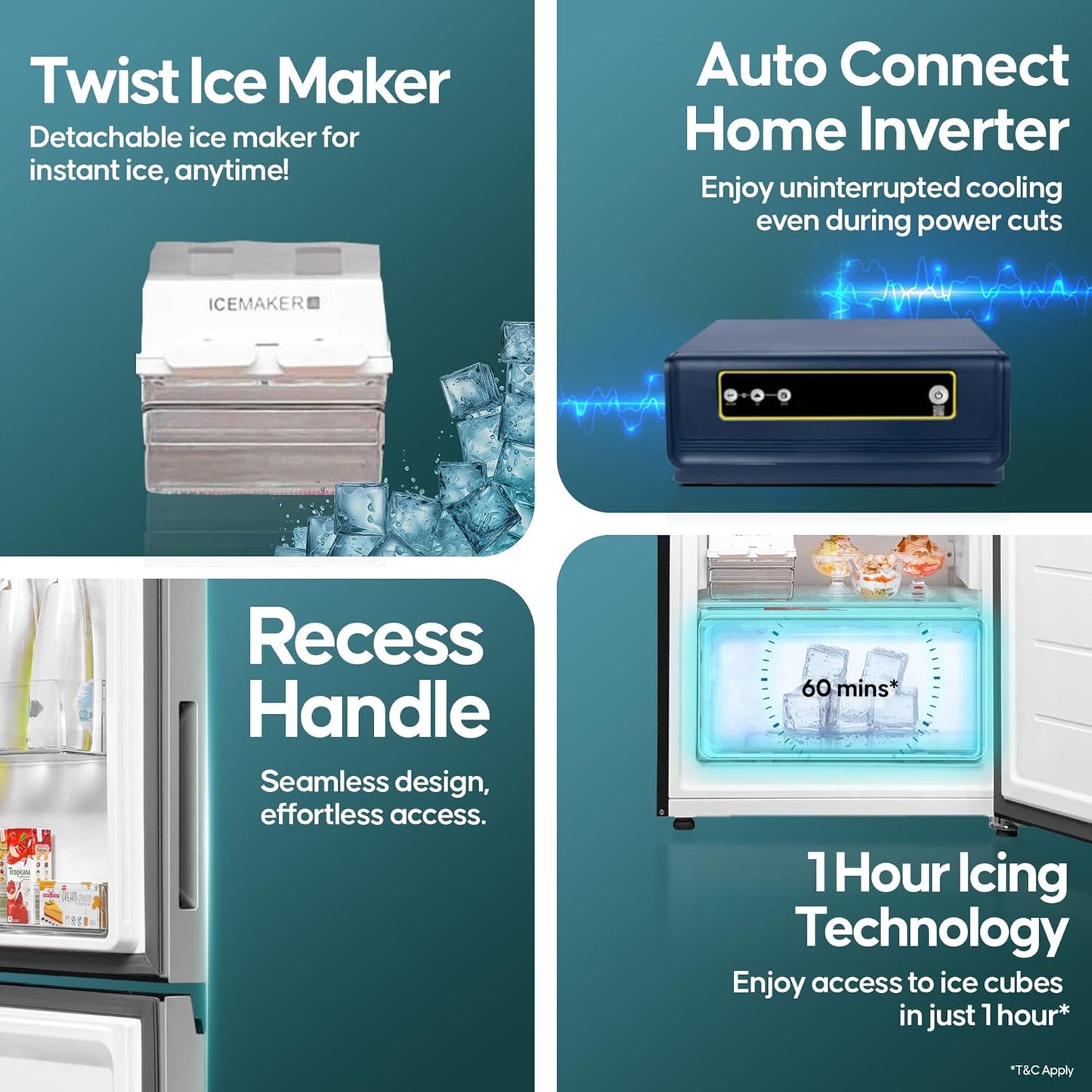 Haier 355 L 3 Star Frost Free Bottom Mount Double Door Refrigerator|Convertible 14-in-1|Jhukna Mat-Bottom Freezer|Digital Display Panel|Triple Inverter|Twist Ice Maker (HEB-363TS-P, Inox Steel)