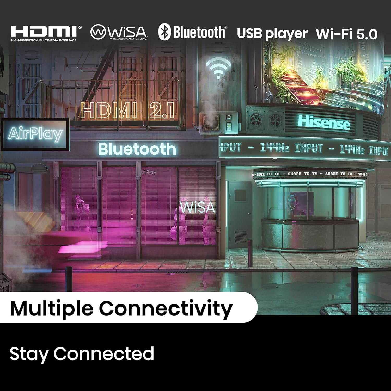 Hisense 139 cm (55 inches) U7N Series 4K Ultra HD Smart QLED Mini LED TV 55U7N (Black)