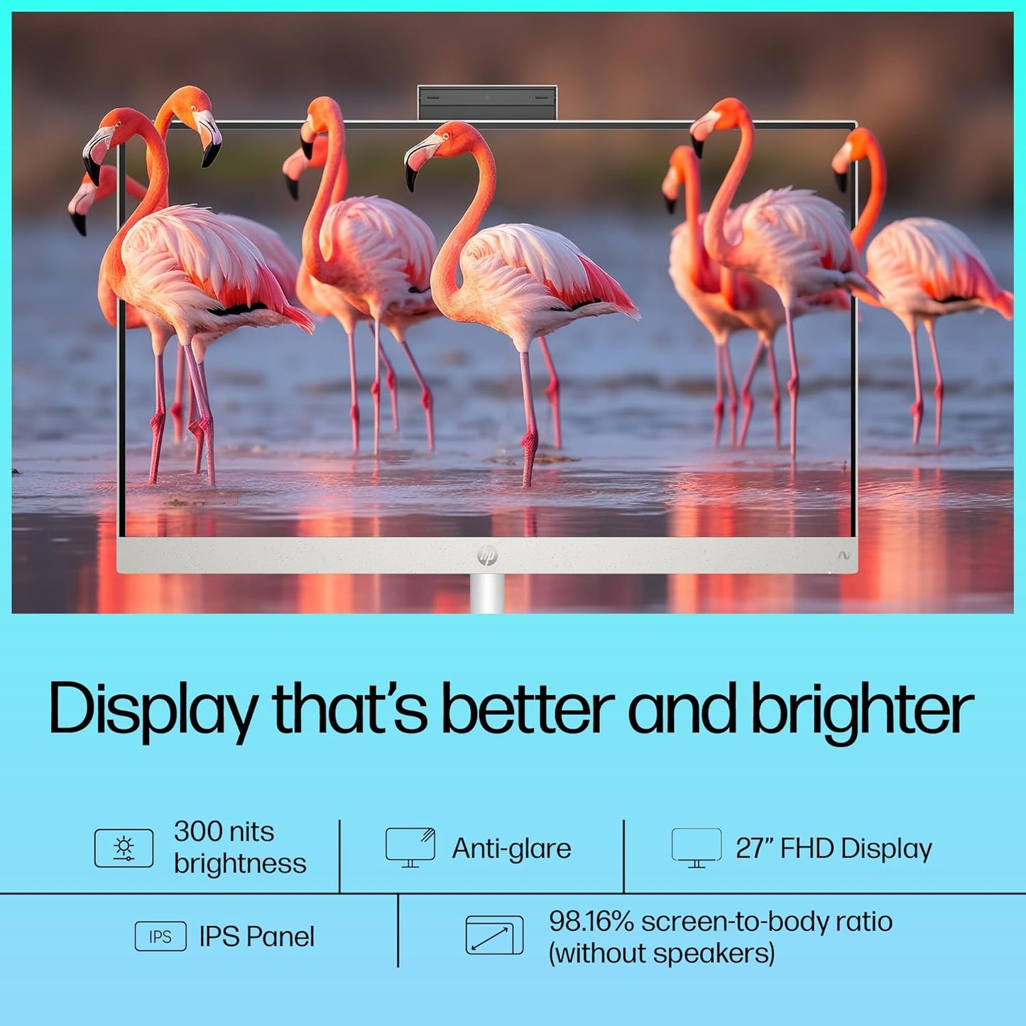 HP Next Gen AI AIO, AMD Ryzen AI 7 350, 50 Tops,(16GB DDR5,1TB SSD) IPS, 300 nits, Anti-Glare, 27inch(68.6cm) FHD, Win 11, Office24, Shell White, 11.9kg, FHD Camera w/Privacy shuttter, 27-ct2073in