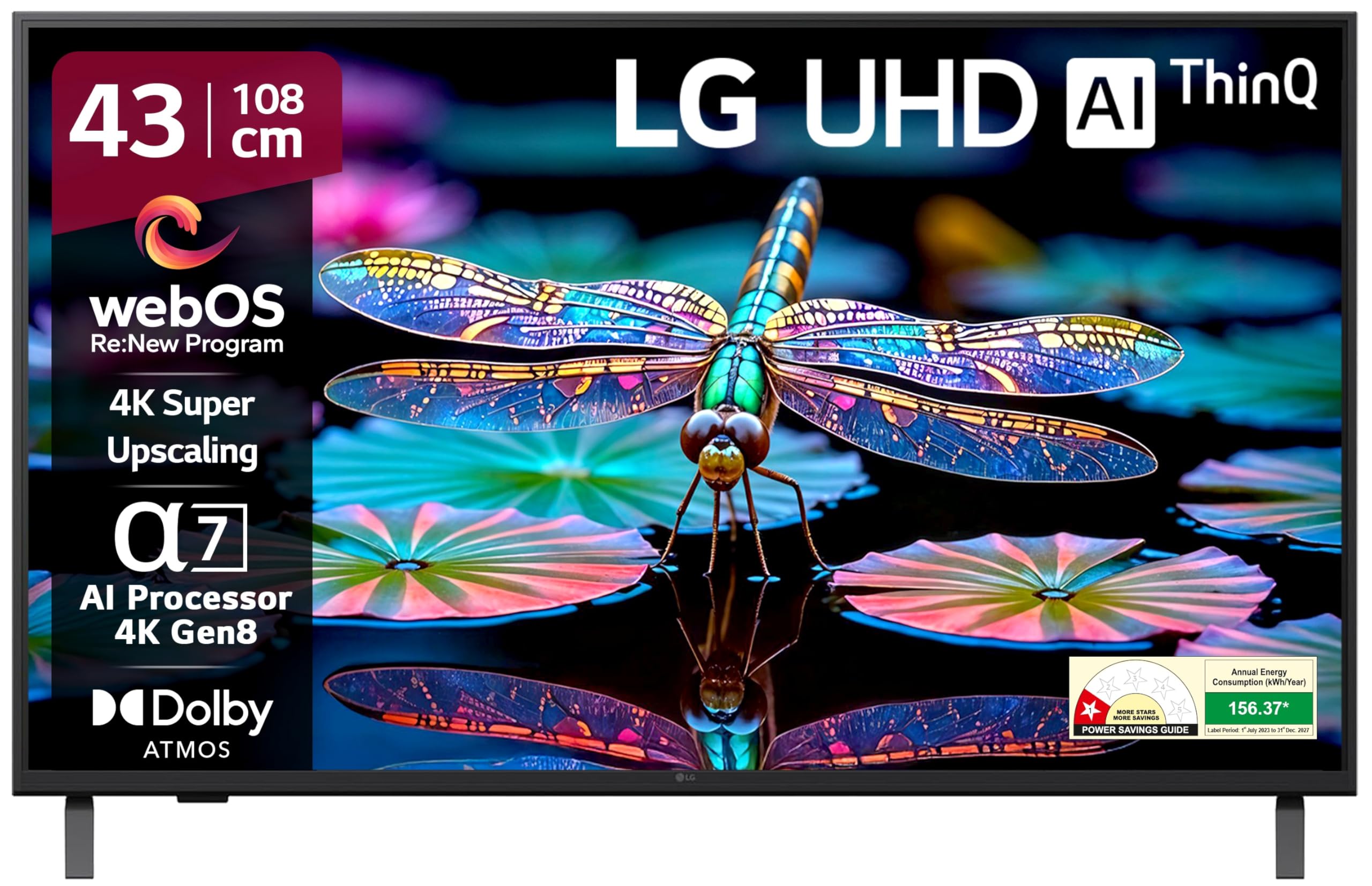 LG 139 cm (55 inches) UA82 Series 4K Ultra HD (3840 x 2160) Smart webOS LED TV 55UA82006LA