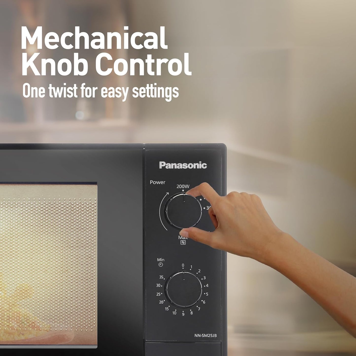 Panasonic 20L Solo Microwave Oven (NN-SM25JBFDG,Black)