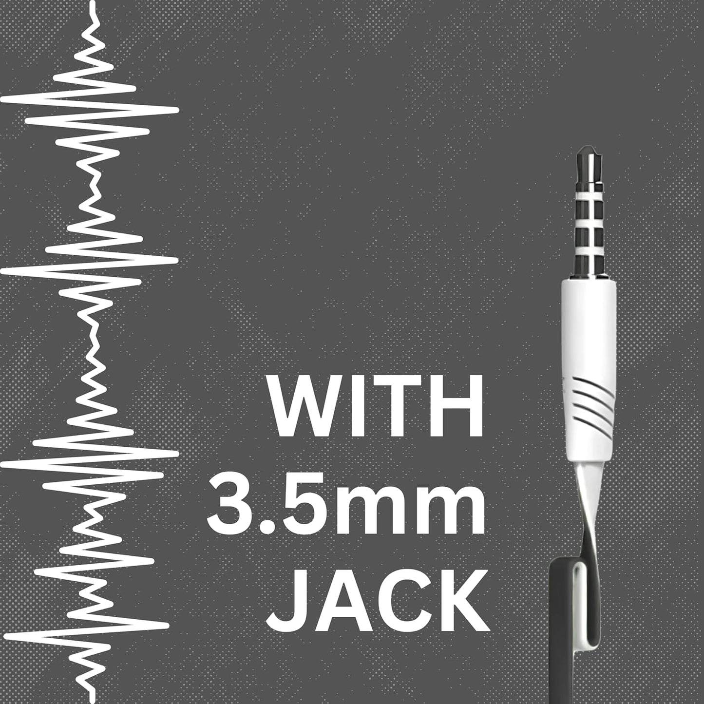 GEARZTOUCH GSP in Ear 3.5mm Wired Earphones with in Line HD Mic, Powerful Audio, Clear Sound, Noise Isolation with Precise Bass, Unique Earbuds Design,in line Controls,Wide Compatibility(Black)