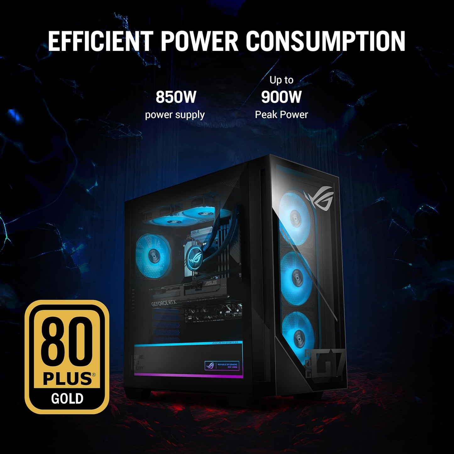 ASUS G700,Intel Core Ultra 9,Gaming Tower(GeForce RTX 5080-16GB/32GB RAM/2TB SSD/Windows 11/M365 Basic (1Year)*/Office Home 2024/with Gaming RGB Keyboard & RGB Mouse(USB)/Black/18Kg)G700TF-09285K047WS