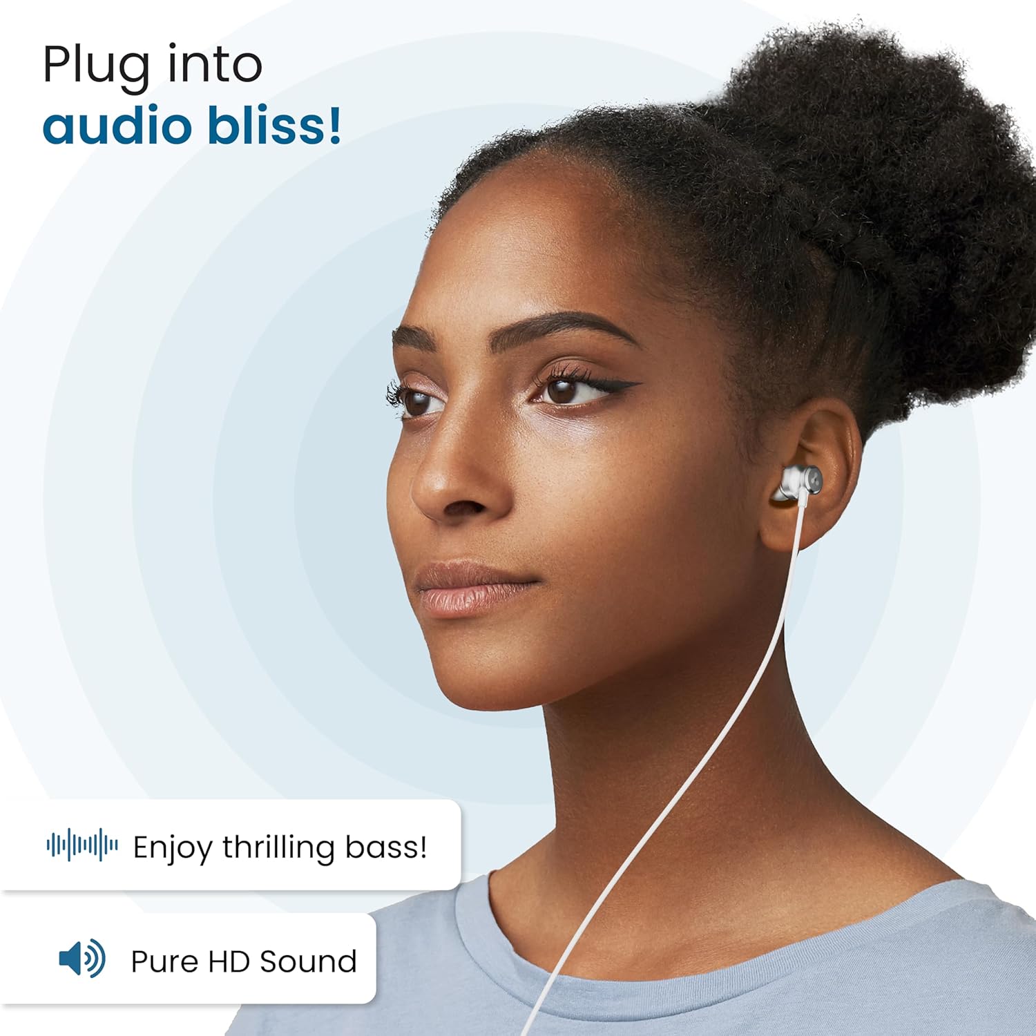 Ambrane Type-C Wired in Ear Earphones, 10Mm Bass Drivers, Inline Controls for Type C Smartphones, iPhone 15 & Laptop, 1.2M Braided Anti Tangle Wire with Mic for Clear Calling (Stringz 03, Green)